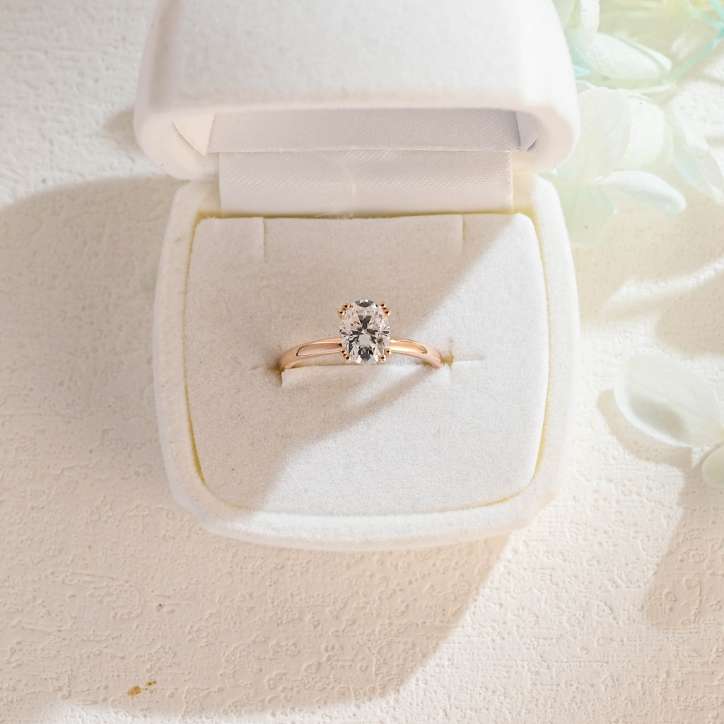 IGI Certified 1-5 Carat D Color VS1 Clarity Oval Cut Lab Grown Diamond Engagement Ring in 14K/18K Gold or Platinum