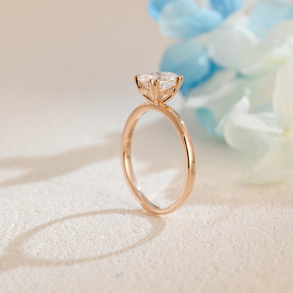 IGI Certified 1-5 Carat D Color VS1 Clarity Oval Cut Lab Grown Diamond Engagement Ring in 14K/18K Gold or Platinum
