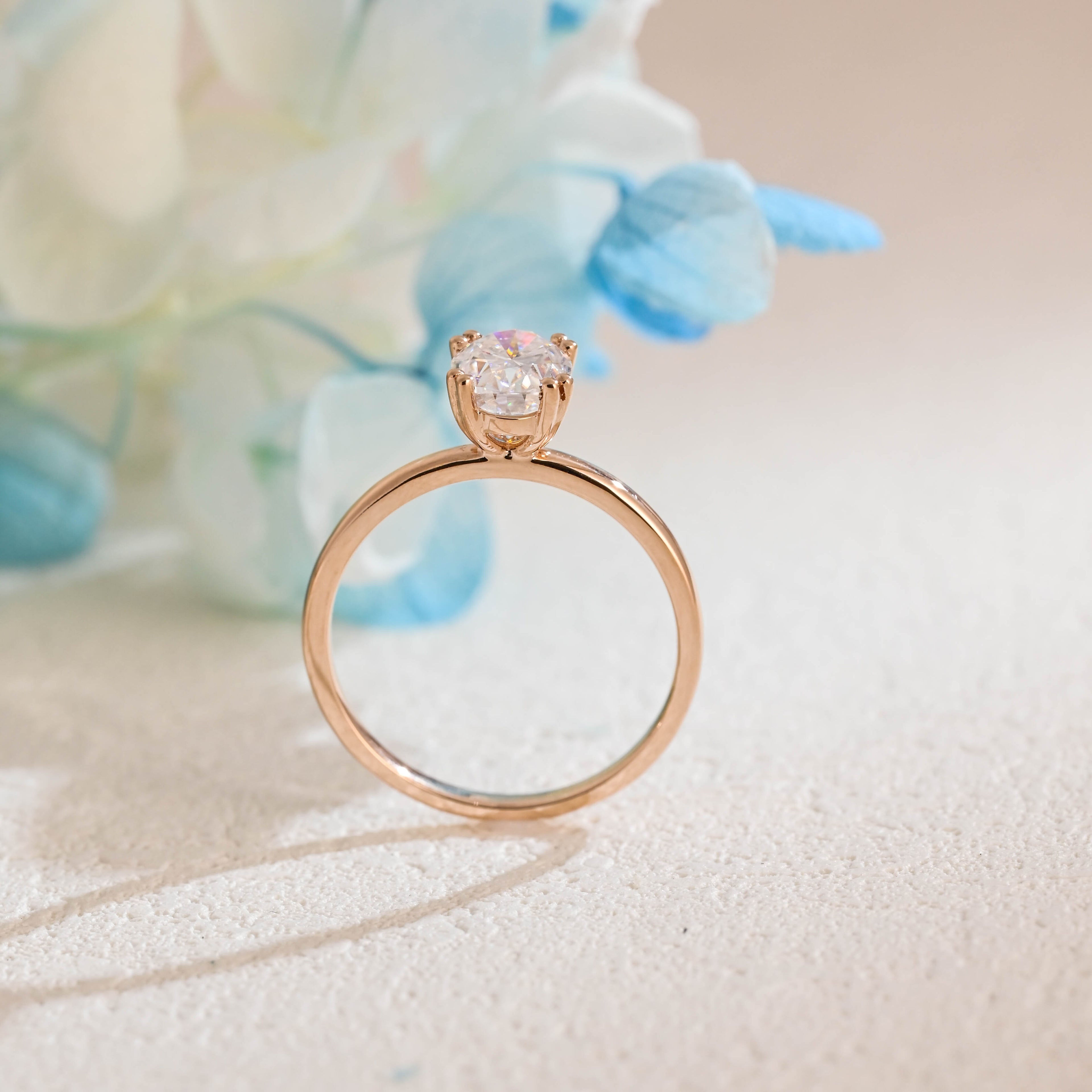 IGI Certified 1-5 Carat D Color VS1 Clarity Oval Cut Lab Grown Diamond Engagement Ring in 14K/18K Gold or Platinum