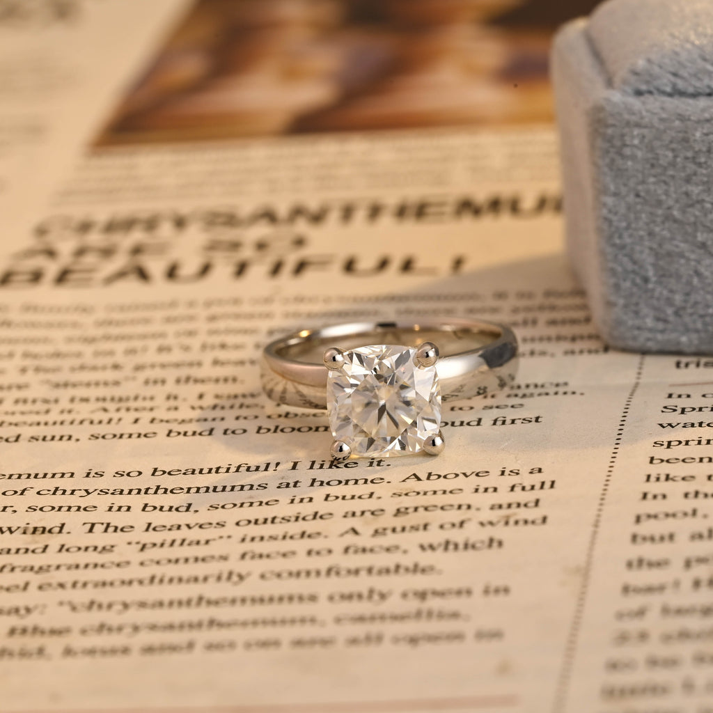 IGI Certified 1-3 Carat Cushion Cut Lab Grown Diamond Ring | D VS1 EX | 14K 18K  Gold & Platinum