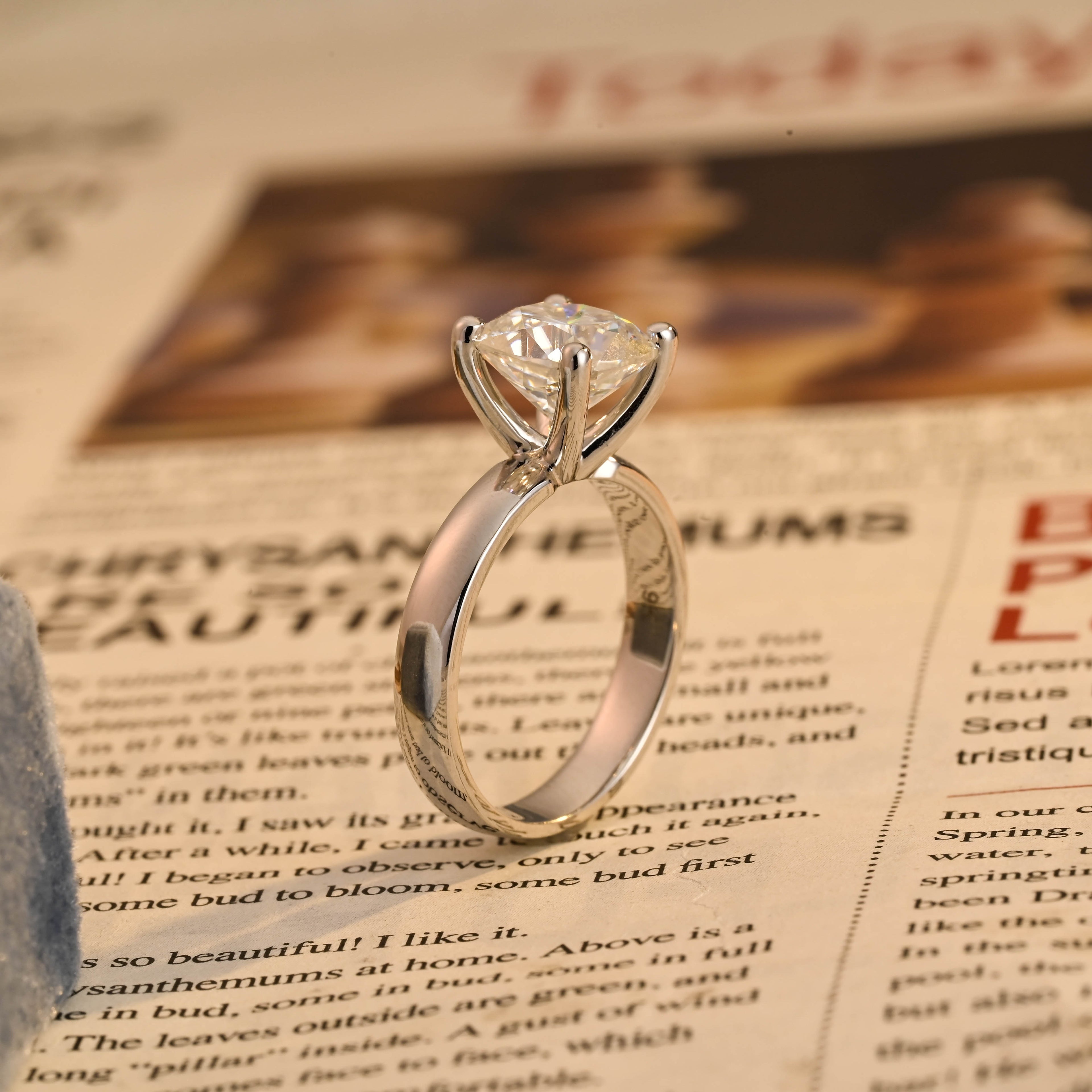 IGI Certified 1-3 Carat Cushion Cut Lab Grown Diamond Ring | D VS1 EX | 14K 18K  Gold & Platinum