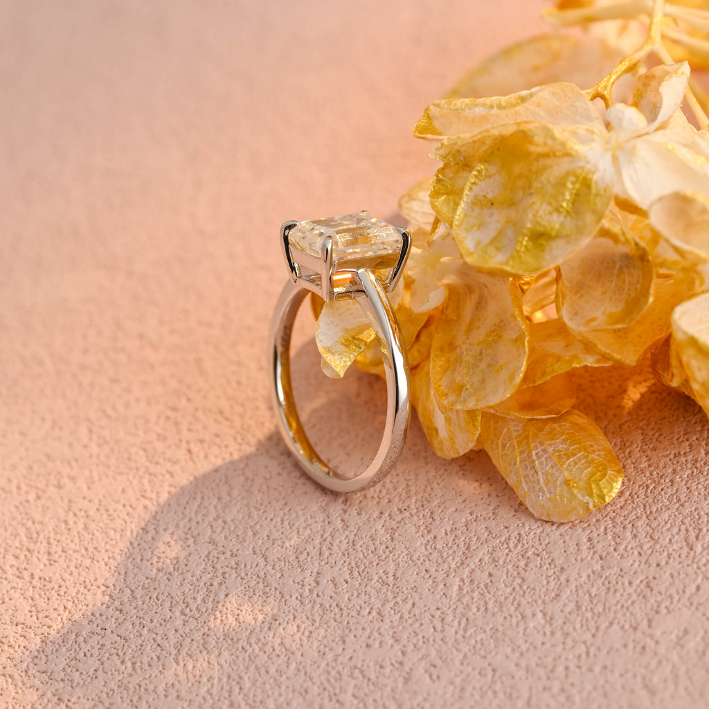 IGI Certified 1-5 Carat D Color VS1 Clarity Emerald Cut Lab Grown Diamond Engagement Ring in 14K/18K Gold or Platinum