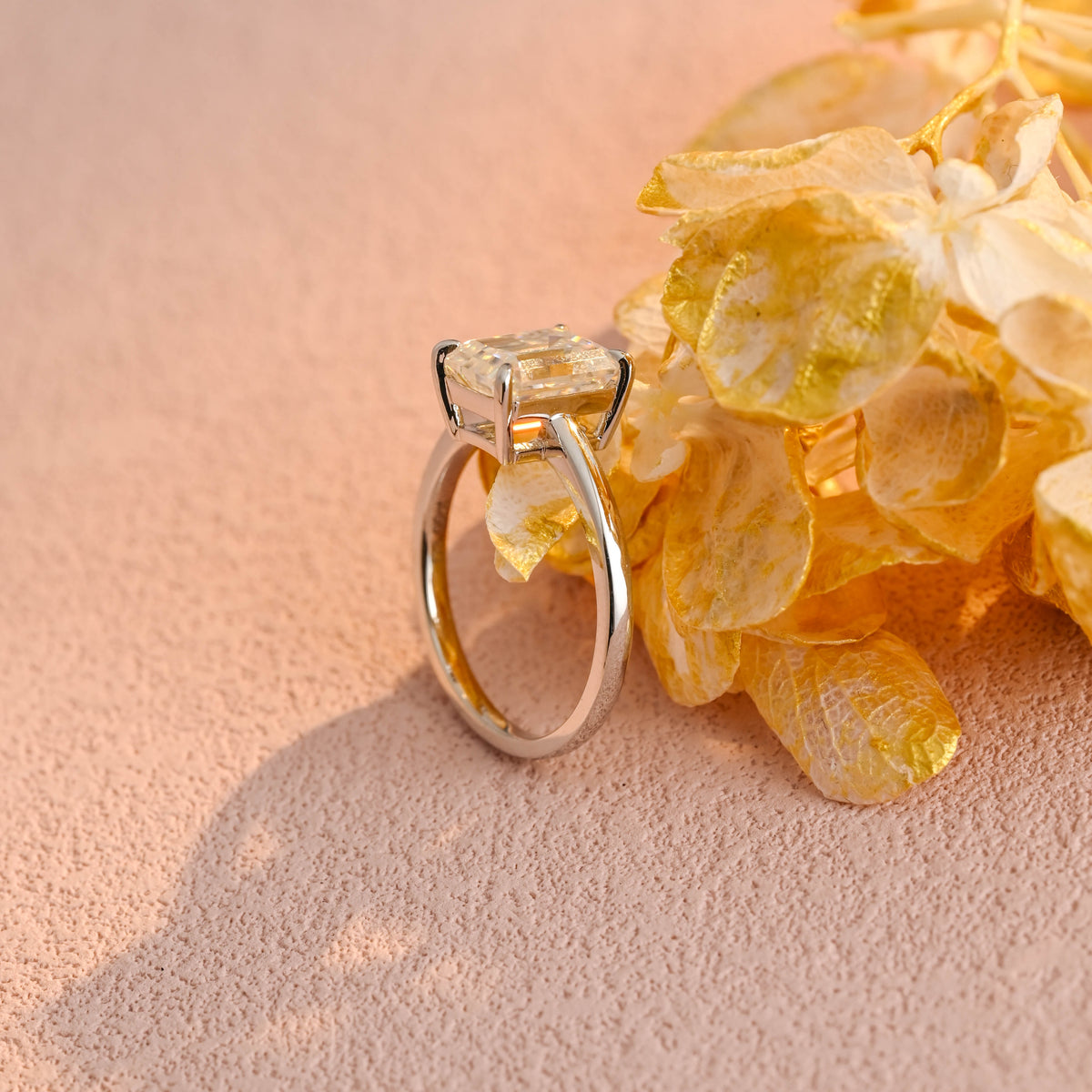 Classic IGI Certified 1-5 Carat D Color VS1 Clarity Emerald Cut Lab Grown Diamond Engagement Ring in 14K/18K Gold or Platinum