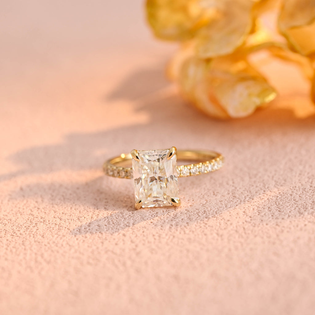 IGI Certified 1-5 Carat D Color VS1 Clarity Radiant Cut Lab Grown Diamond Engagement Ring in 14K/18K Gold or Platinum