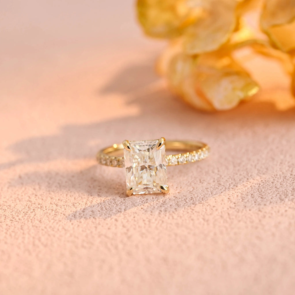 IGI Certified 1-5 Carat D Color VS1 Clarity Radiant Cut Lab Grown Diamond Engagement Ring in 14K/18K Gold or Platinum