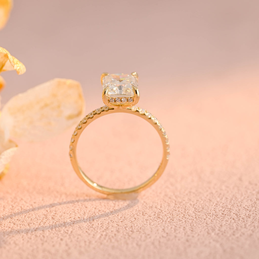 IGI Certified 1-5 Carat D Color VS1 Clarity Radiant Cut Lab Grown Diamond Engagement Ring in 14K/18K Gold or Platinum