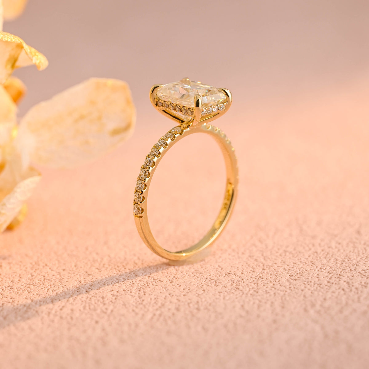 IGI Certified 1-5 Carat D Color VS1 Clarity Radiant Cut Lab Grown Diamond Engagement Ring in 14K/18K Gold or Platinum