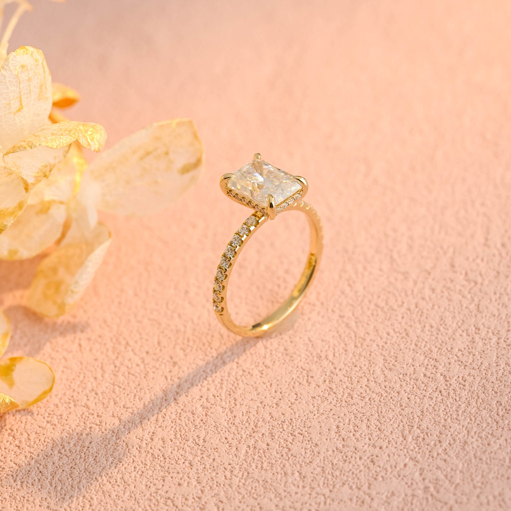 IGI Certified 1-5 Carat D Color VS1 Clarity Radiant Cut Lab Grown Diamond Engagement Ring in 14K/18K Gold or Platinum