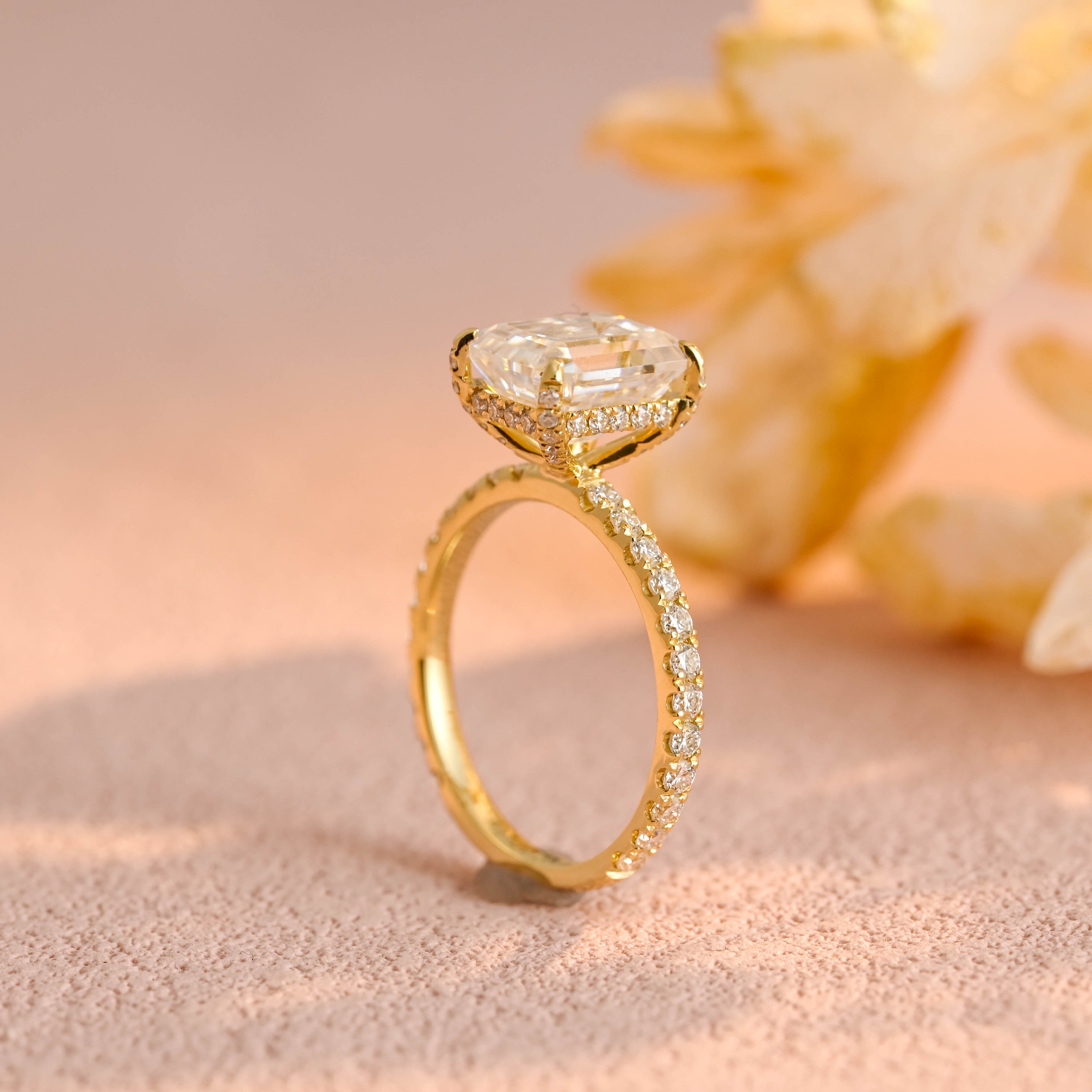 IGI Certified 1-5 Carat D Color VS1 Clarity Emerald Cut Lab Grown Diamond Engagement Ring in 14K/18K Gold or Platinum
