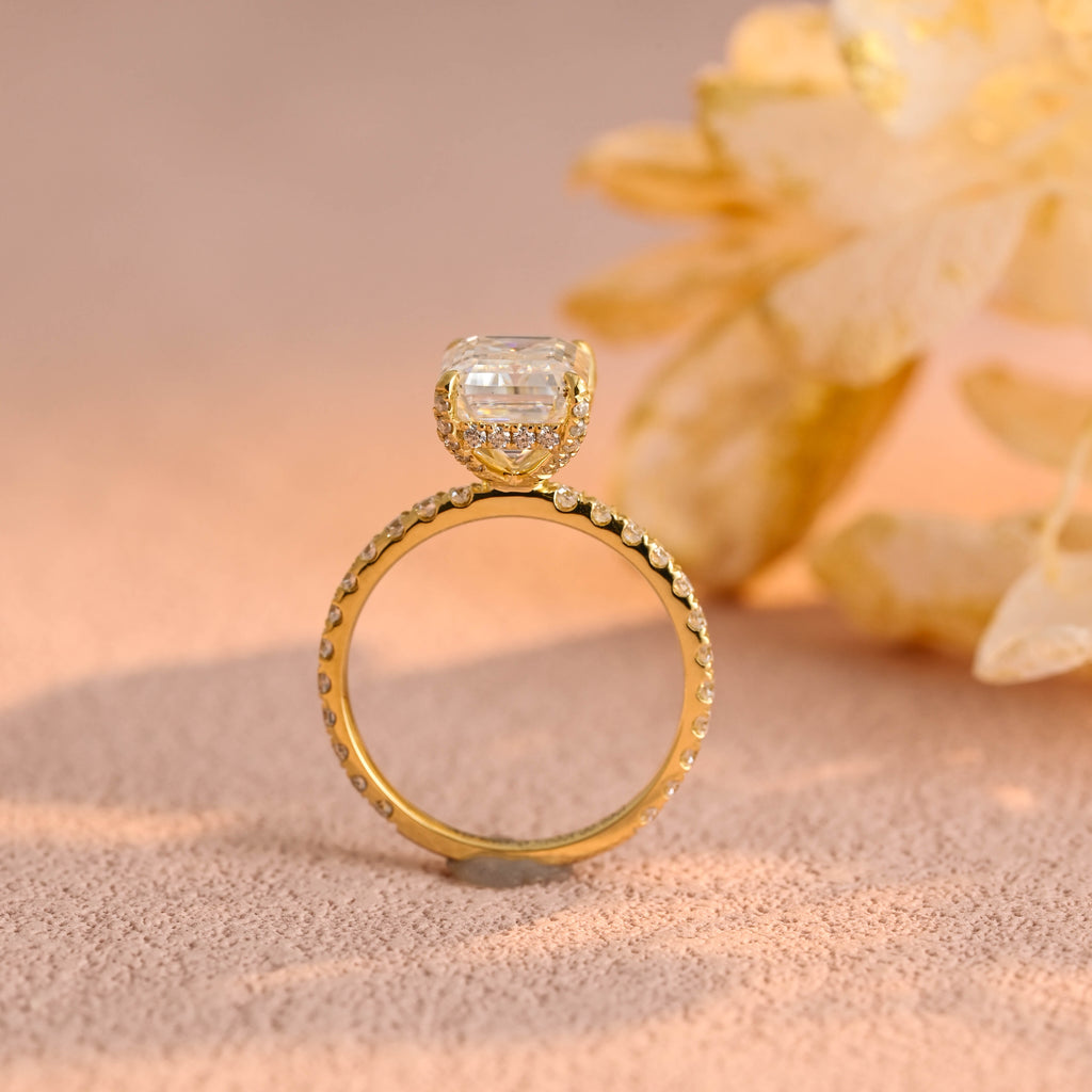 IGI Certified 1-5 Carat D Color VS1 Clarity Emerald Cut Lab Grown Diamond Engagement Ring in 14K/18K Gold or Platinum