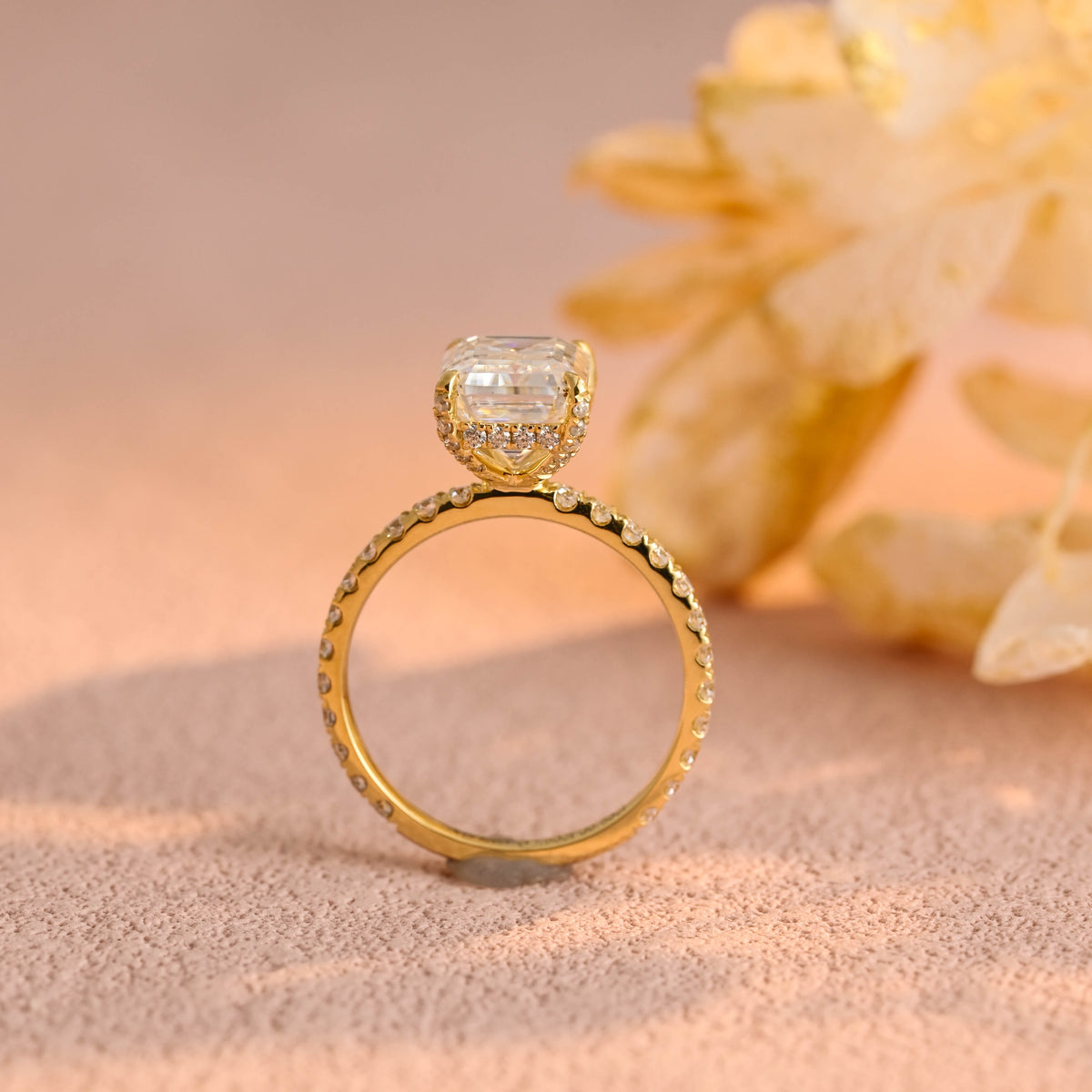 Luxury IGI Certified 1-5 Carat D Color VS1 Clarity Emerald Cut Lab Grown Diamond Engagement Ring in 14K/18K Gold or Platinum