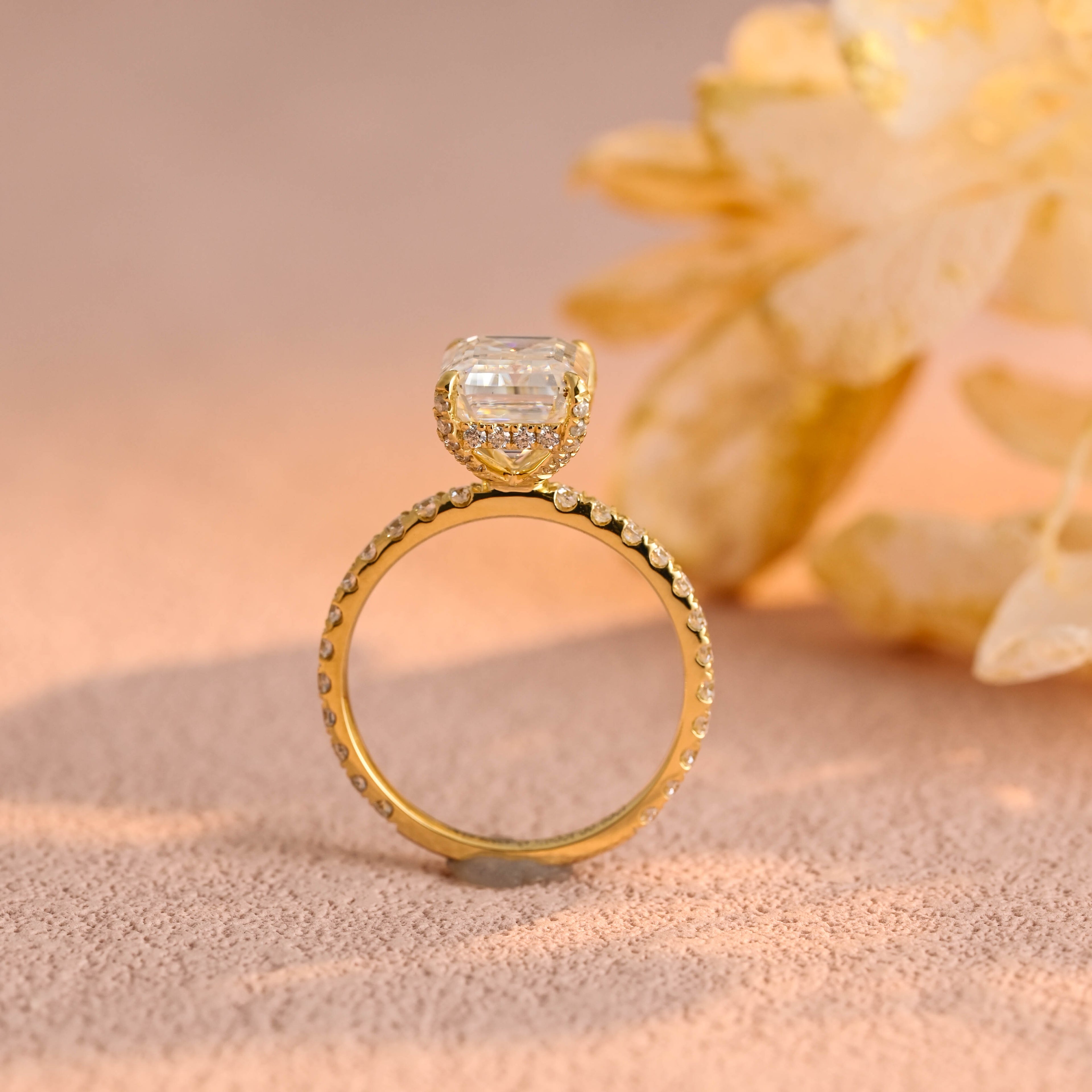 IGI Certified 1-5 Carat D Color VS1 Clarity Emerald Cut Lab Grown Diamond Engagement Ring in 14K/18K Gold or Platinum
