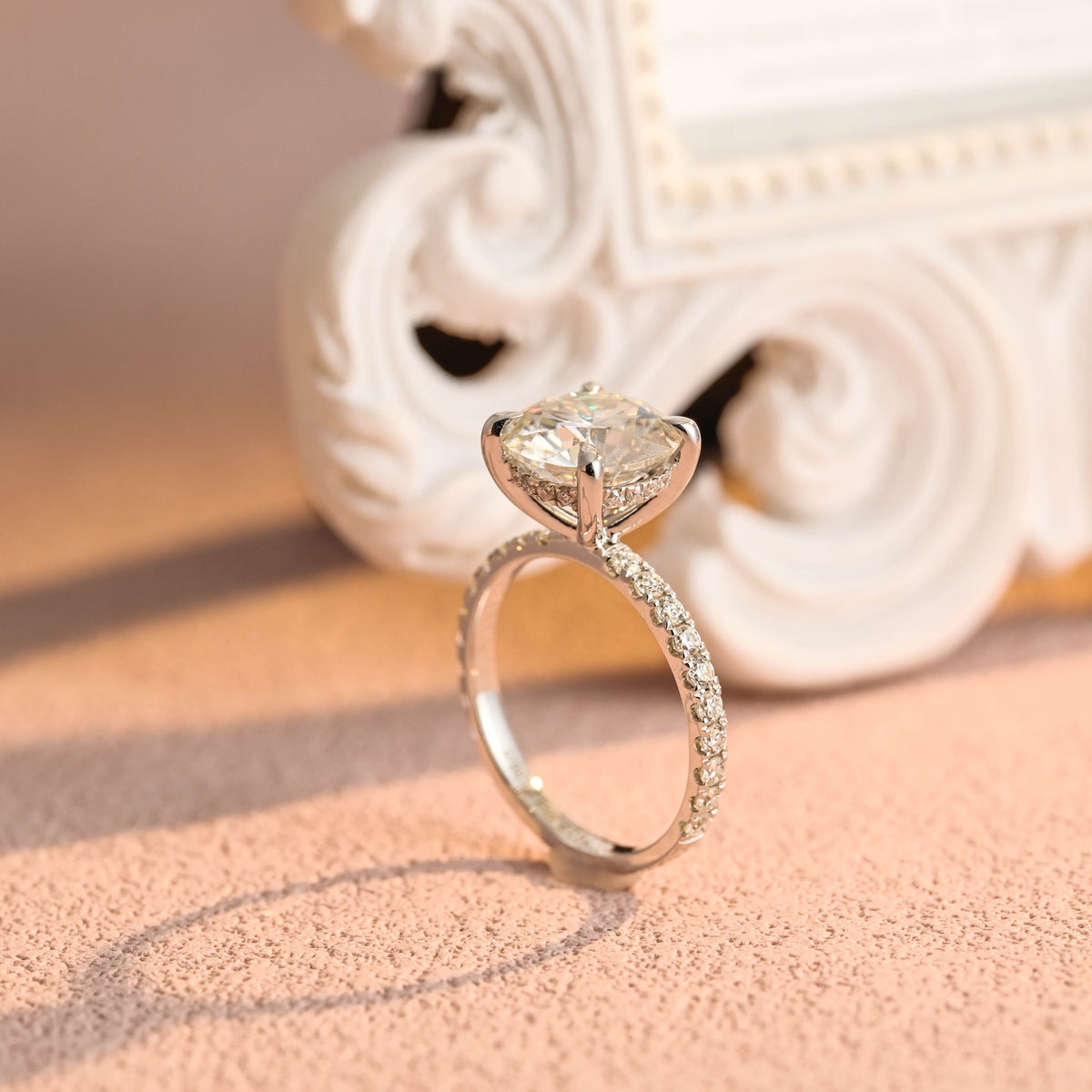 Classic IGI Certified Round Cut Lab Grown Diamond Engagement Ring, 1-5 Carat D VS1, 14K/18K Gold or Platinum