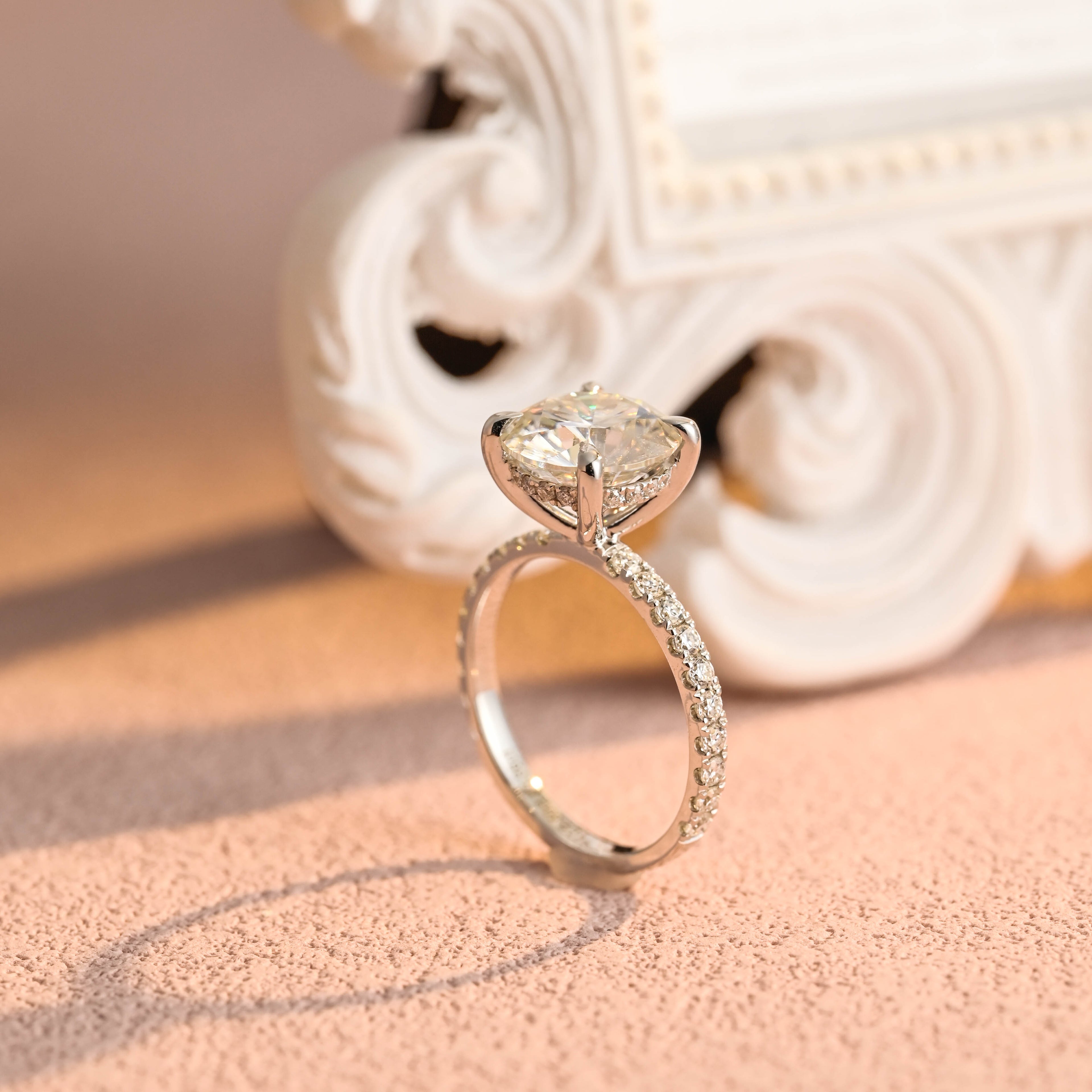 IGI Certified Round Cut Lab Grown Diamond Engagement Ring, 1-5 Carat D VS1, 14K/18K Gold or Platinum