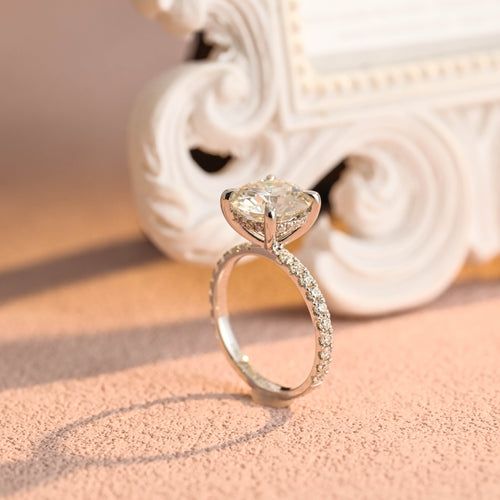 Classic IGI Certified Round Cut Lab Grown Diamond Engagement Ring, 1-5 Carat D VS1, 14K/18K Gold or Platinum