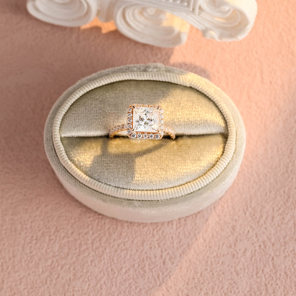 IGI Certified Princess Cut Lab Grown Diamond Ring - 1-5 CT D VS1 - 14K/18K Gold & Platinum