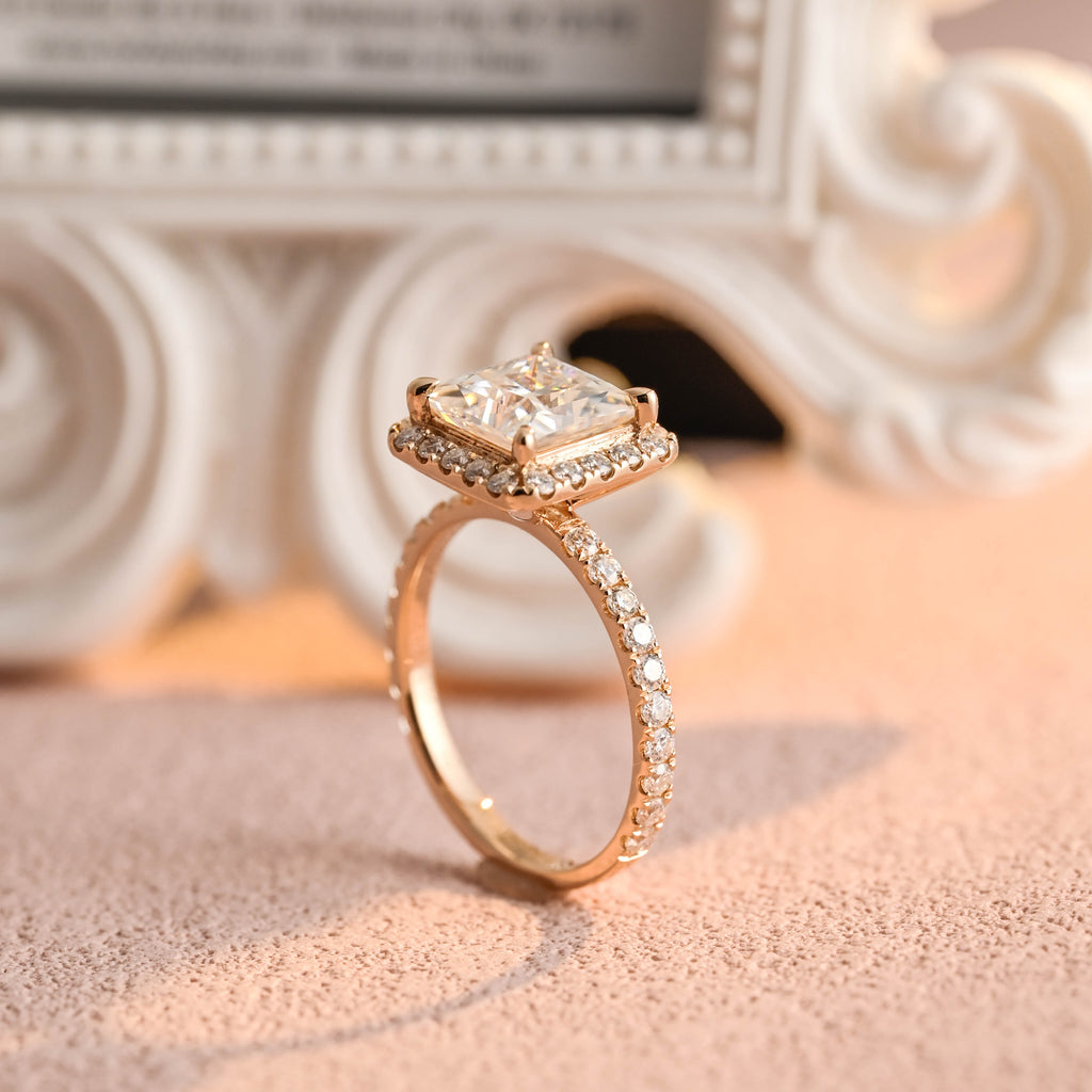 IGI Certified Princess Cut Lab Grown Diamond Ring - 1-5 CT D VS1 - 14K/18K Gold & Platinum