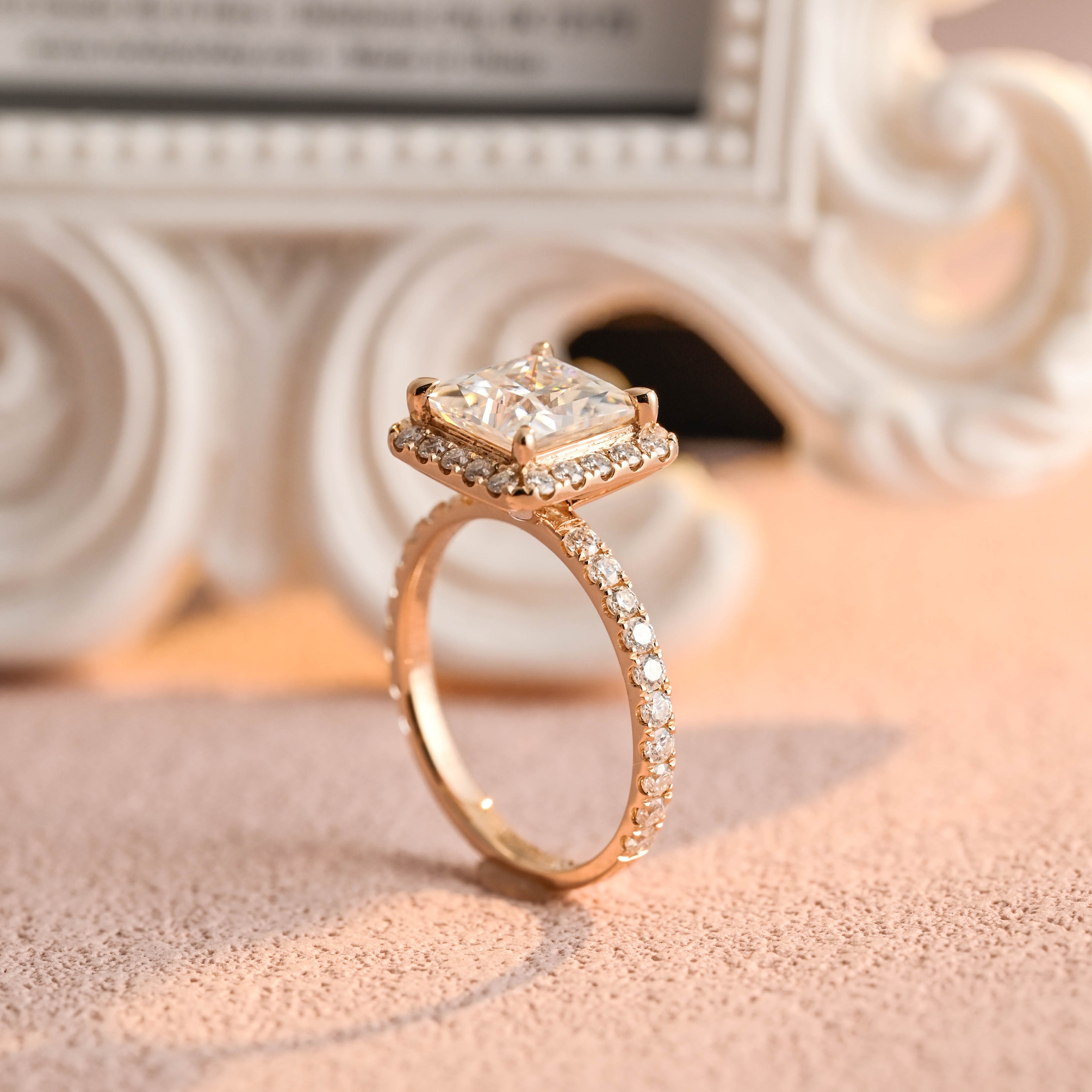 IGI Certified Princess Cut Lab Grown Diamond Ring - 1-5 CT D VS1 - 14K/18K Gold & Platinum