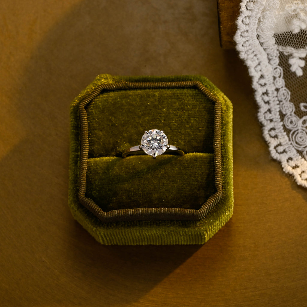 IGI Certified 1-5 Carat Round Brilliant Lab Grown Diamond Ring | D VS1 Ideal Cut | 14K 18K Gold & Platinum
