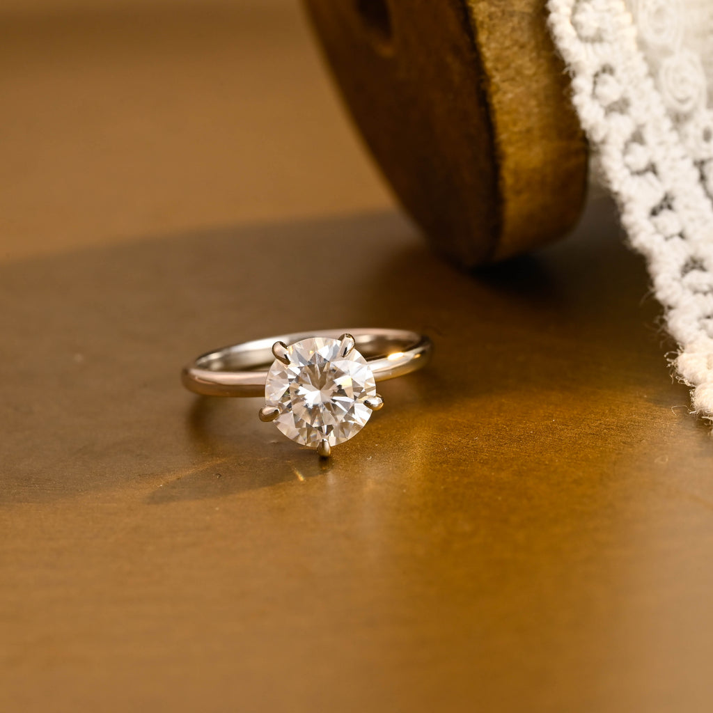 IGI Certified 1-5 Carat Round Brilliant Lab Grown Diamond Ring | D VS1 Ideal Cut | 14K 18K Gold & Platinum