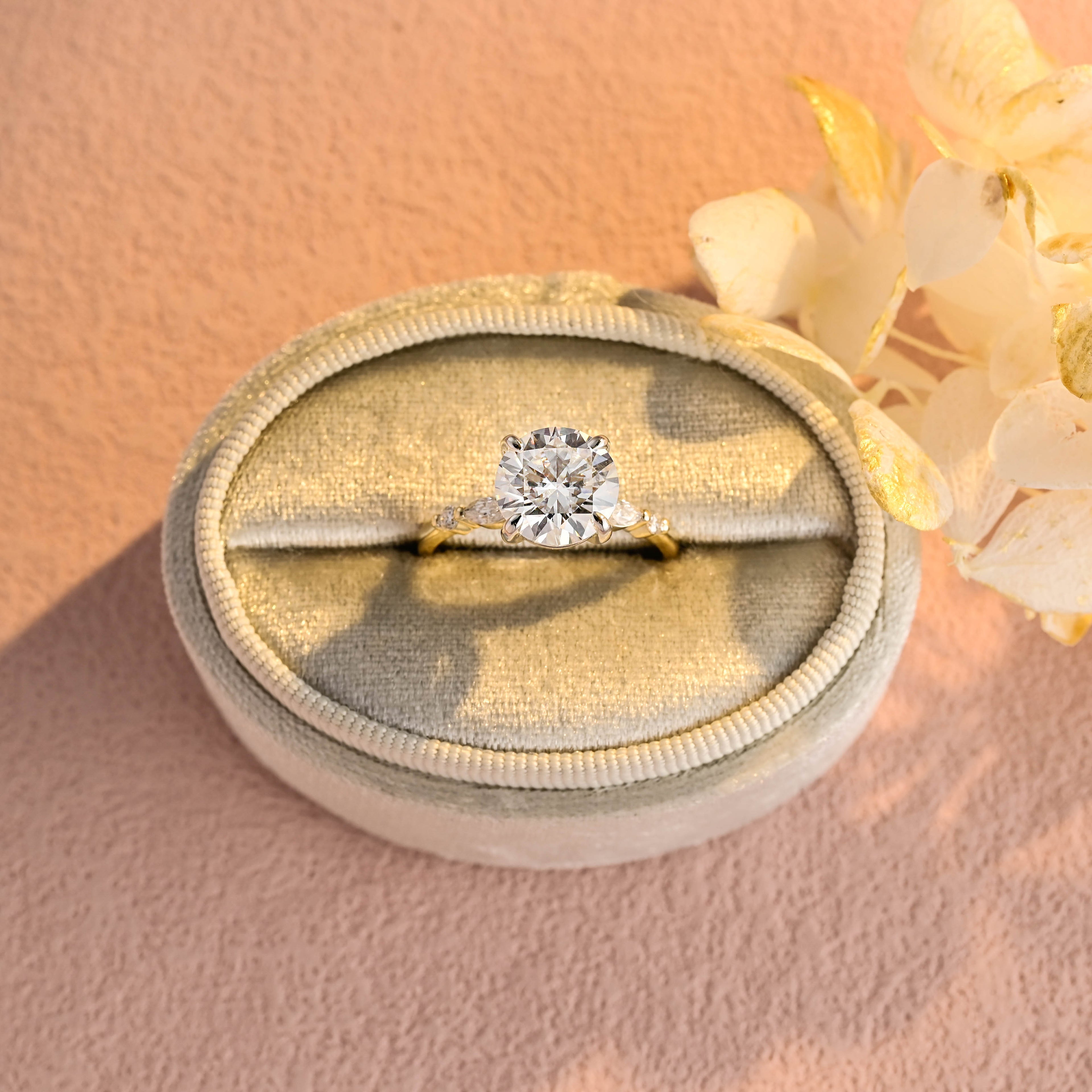 IGI Certified Round Cut Lab Grown Diamond Engagement Ring, 1-5 Carat D VS1, 14K/18K Gold or Platinum