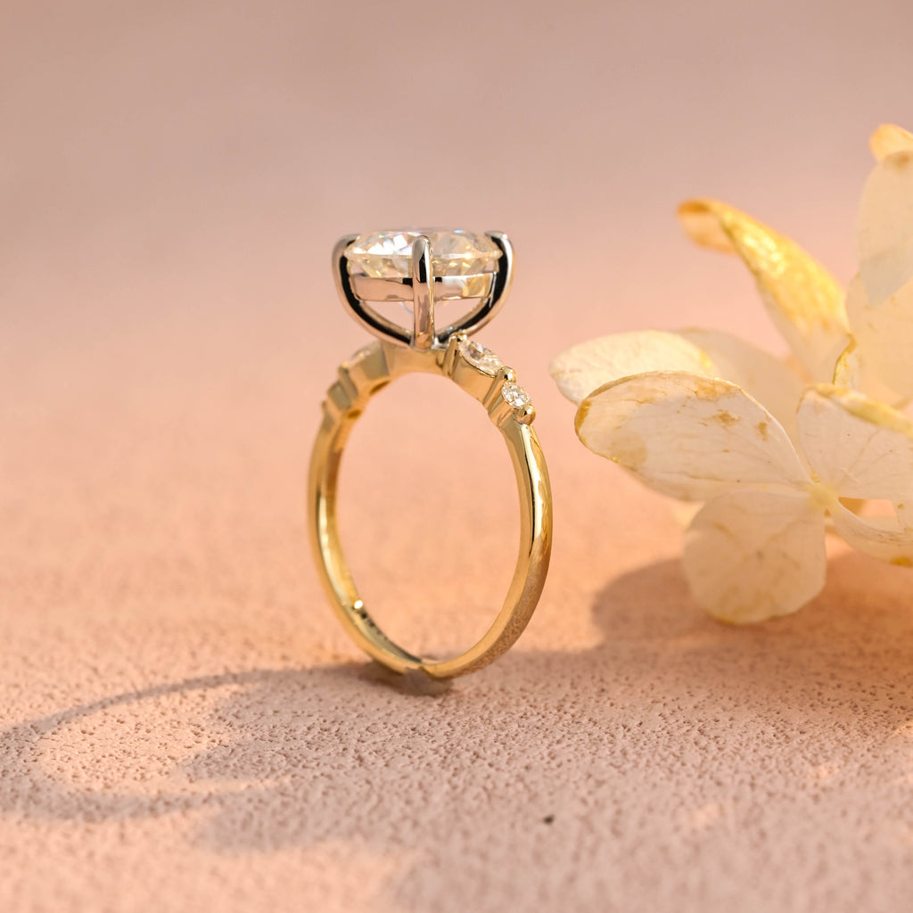 IGI Certified Round Cut Lab Grown Diamond Engagement Ring, 1-5 Carat D VS1, 14K/18K Gold or Platinum