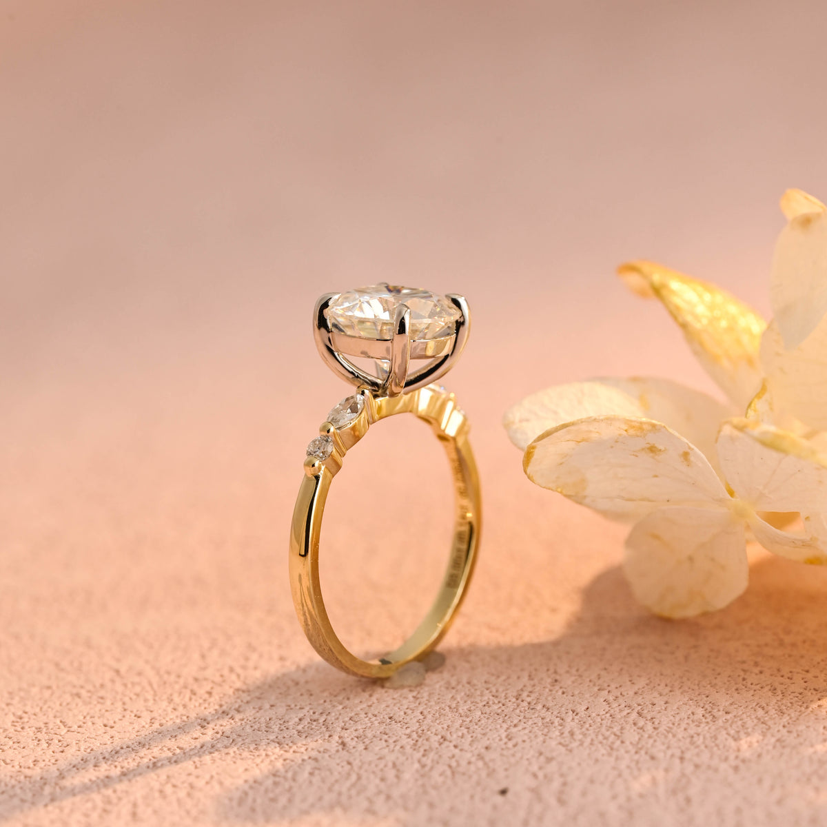 Luxury IGI Certified Round Cut Lab Grown Diamond Engagement Ring, 1-5 Carat D VS1, 14K/18K Gold or Platinum