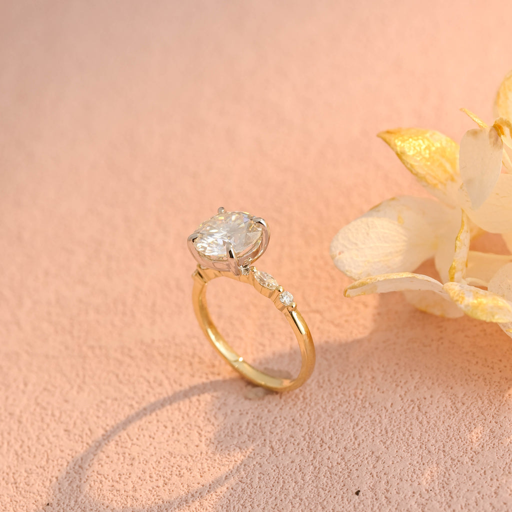 IGI Certified Round Cut Lab Grown Diamond Engagement Ring, 1-5 Carat D VS1, 14K/18K Gold or Platinum