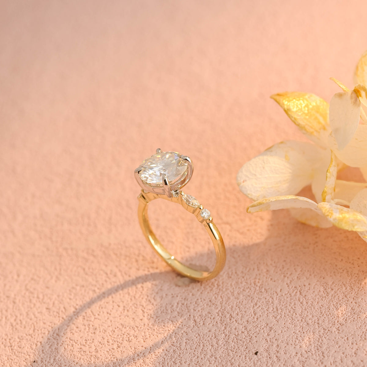 Luxury IGI Certified Round Cut Lab Grown Diamond Engagement Ring, 1-5 Carat D VS1, 14K/18K Gold or Platinum