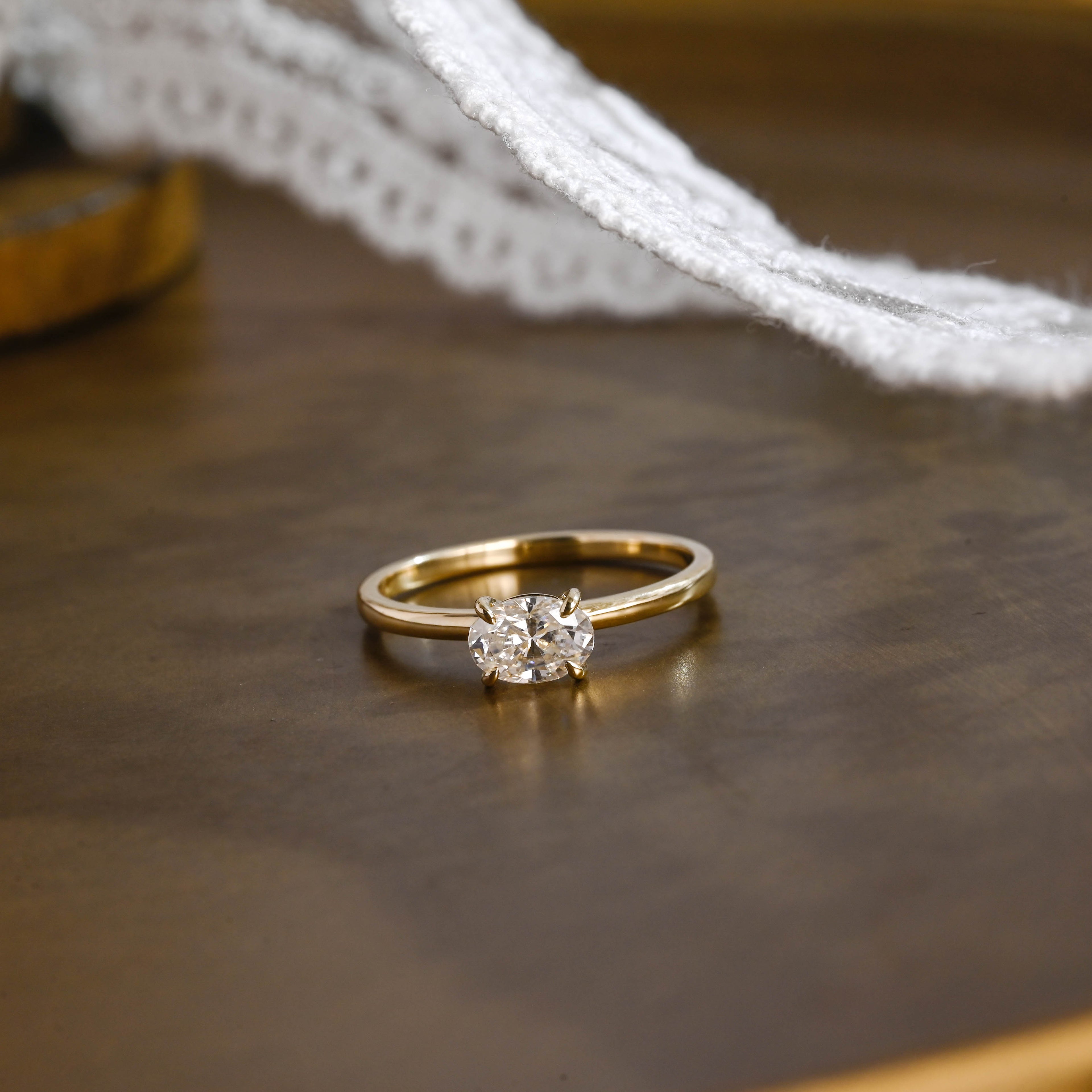 IGI Certified 1-5 Carat Oval Cut Lab Grown Diamond Ring | D VS1 EX | 14K 18K Gold & Platinum