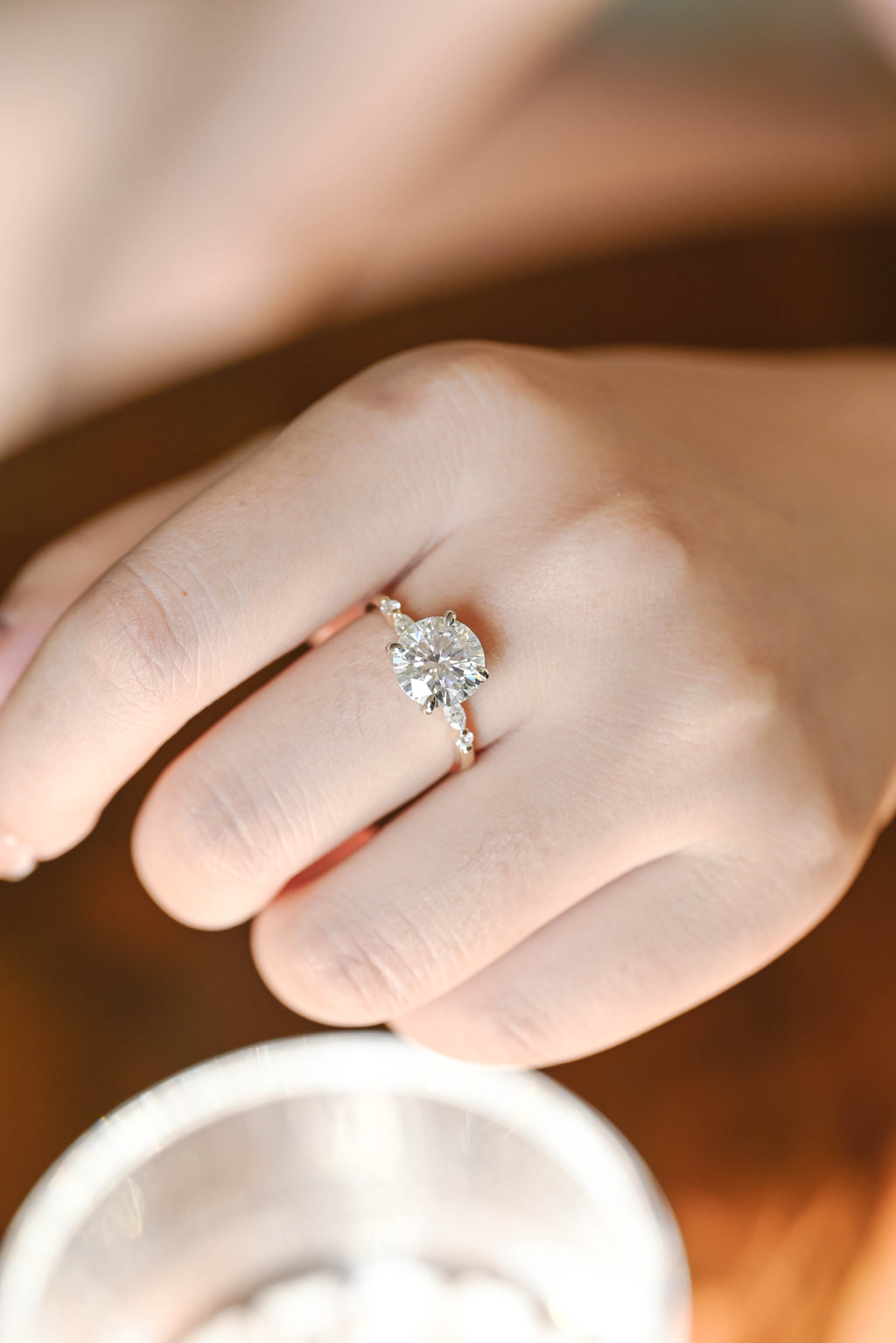 IGI Certified Round Cut Lab Grown Diamond Engagement Ring, 1-5 Carat D VS1, 14K/18K Gold or Platinum