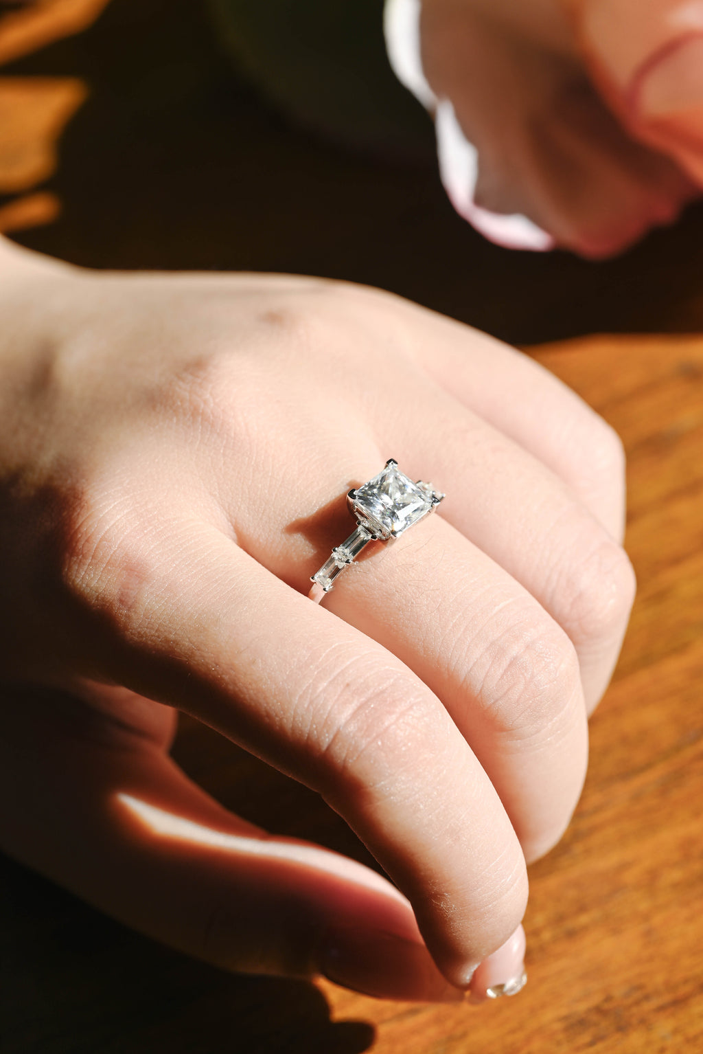 IGI Certified Princess Cut Lab Grown Diamond Ring - 1-5 CT D VS1 - 14K/18K Gold & Platinum
