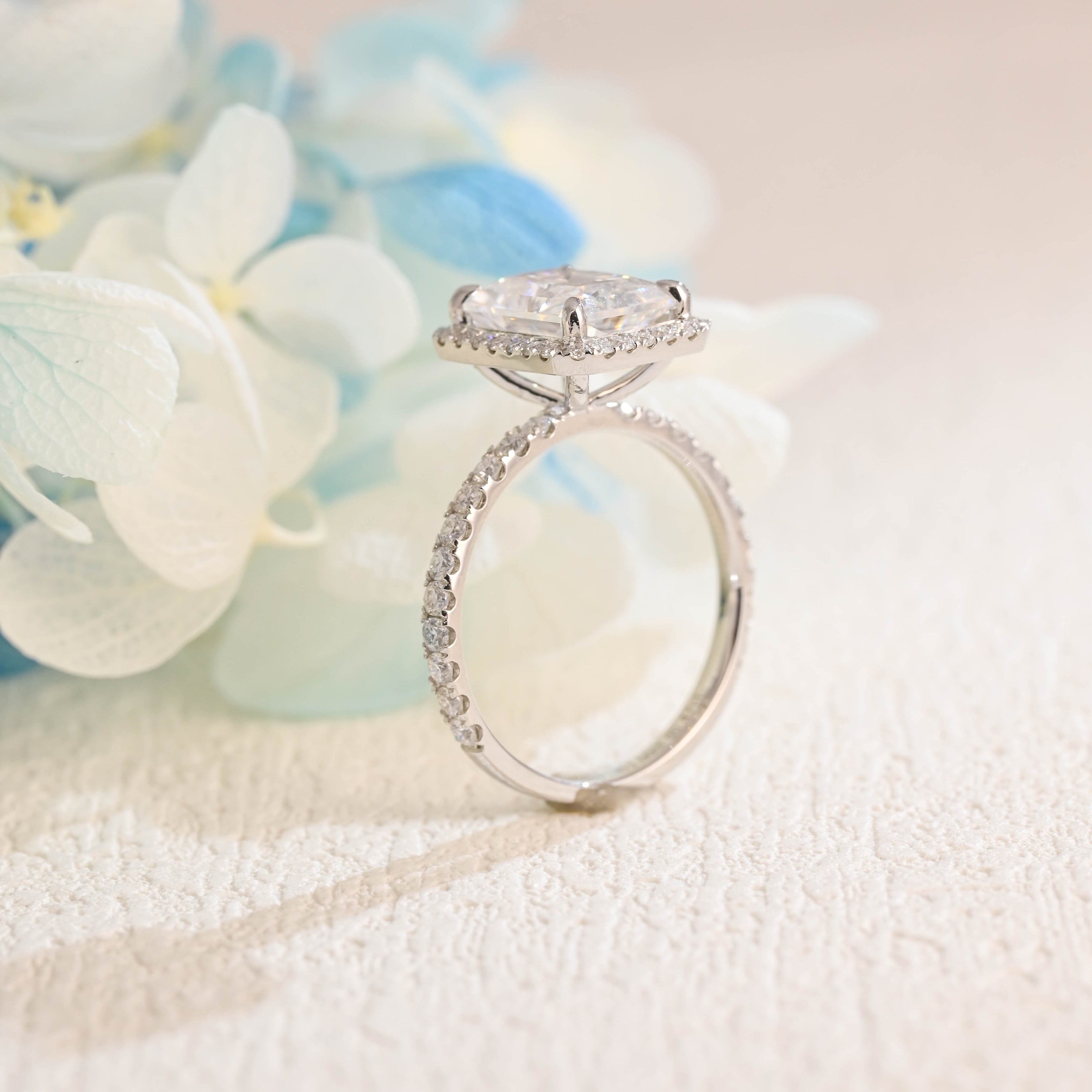 IGI Certified 1-5 Carat D Color VS1 Clarity Radiant Cut Lab Grown Diamond Engagement Ring in 14K/18K Gold or Platinum