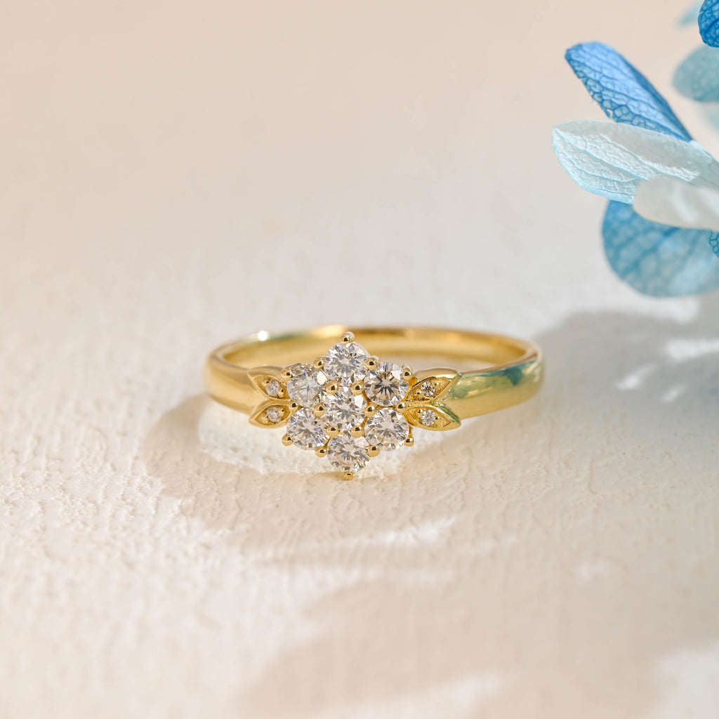 Lab Cultured Diamond Engagement Ring | Customizable Women's/Gentlemen's Wedding Bands | Eco-Friendly 14K/18K Yellow Gold/Platinum Setting