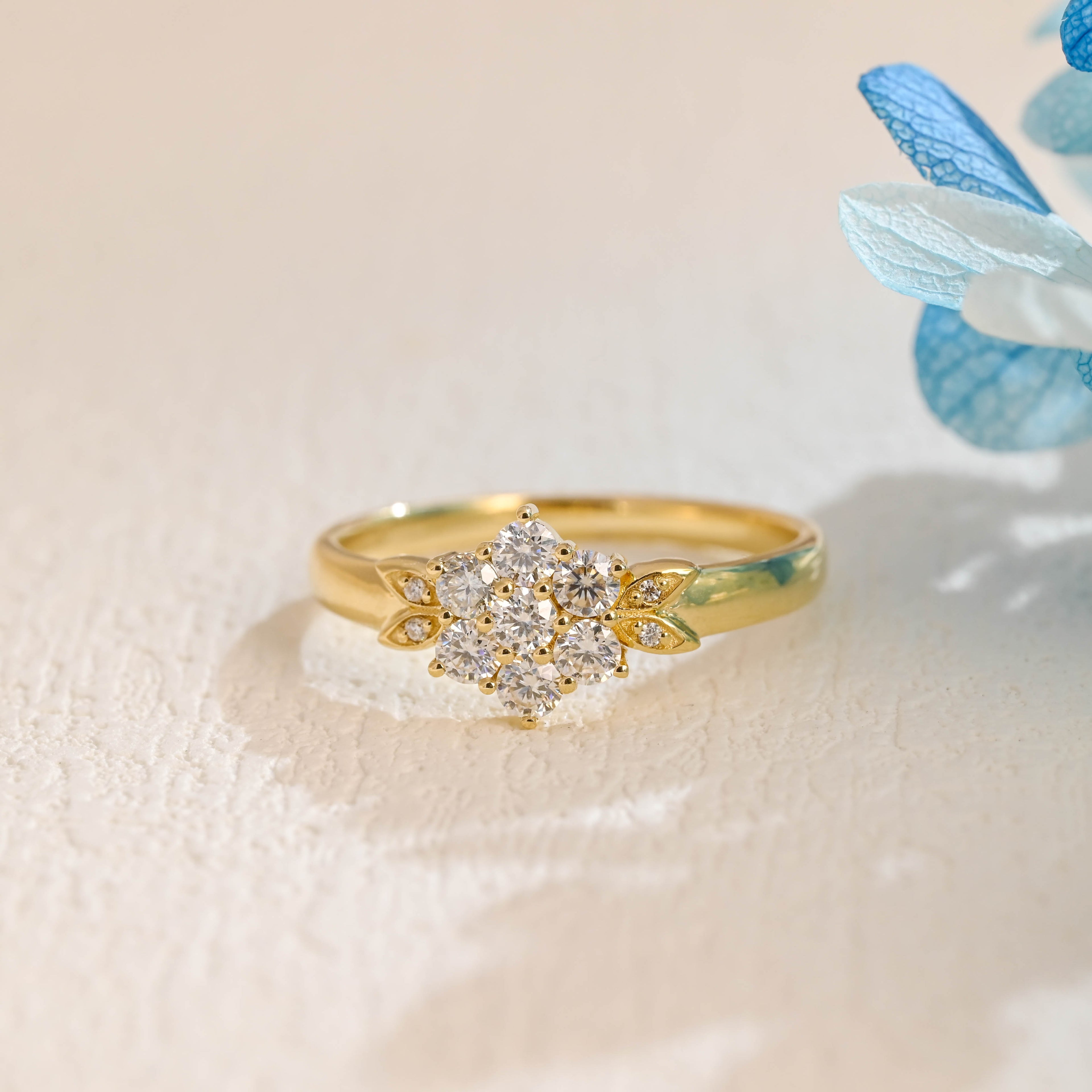 Lab Cultured Diamond Engagement Ring | Customizable Women's/Gentlemen's Wedding Bands | Eco-Friendly 14K/18K Yellow Gold/Platinum Setting