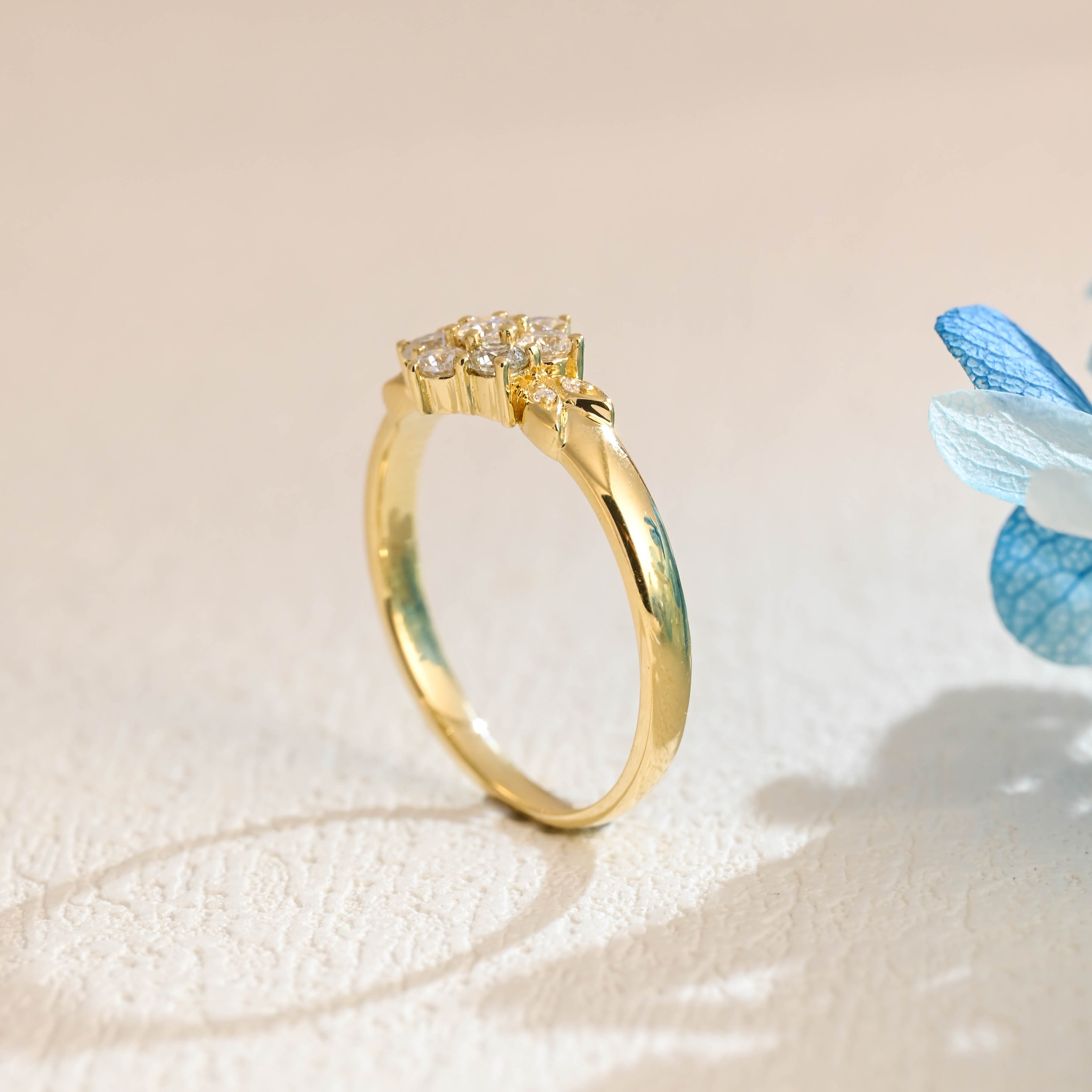 Lab Cultured Diamond Engagement Ring | Customizable Women's/Gentlemen's Wedding Bands | Eco-Friendly 14K/18K Yellow Gold/Platinum Setting