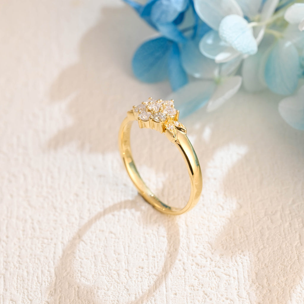 Lab Cultured Diamond Engagement Ring | Customizable Women's/Gentlemen's Wedding Bands | Eco-Friendly 14K/18K Yellow Gold/Platinum Setting