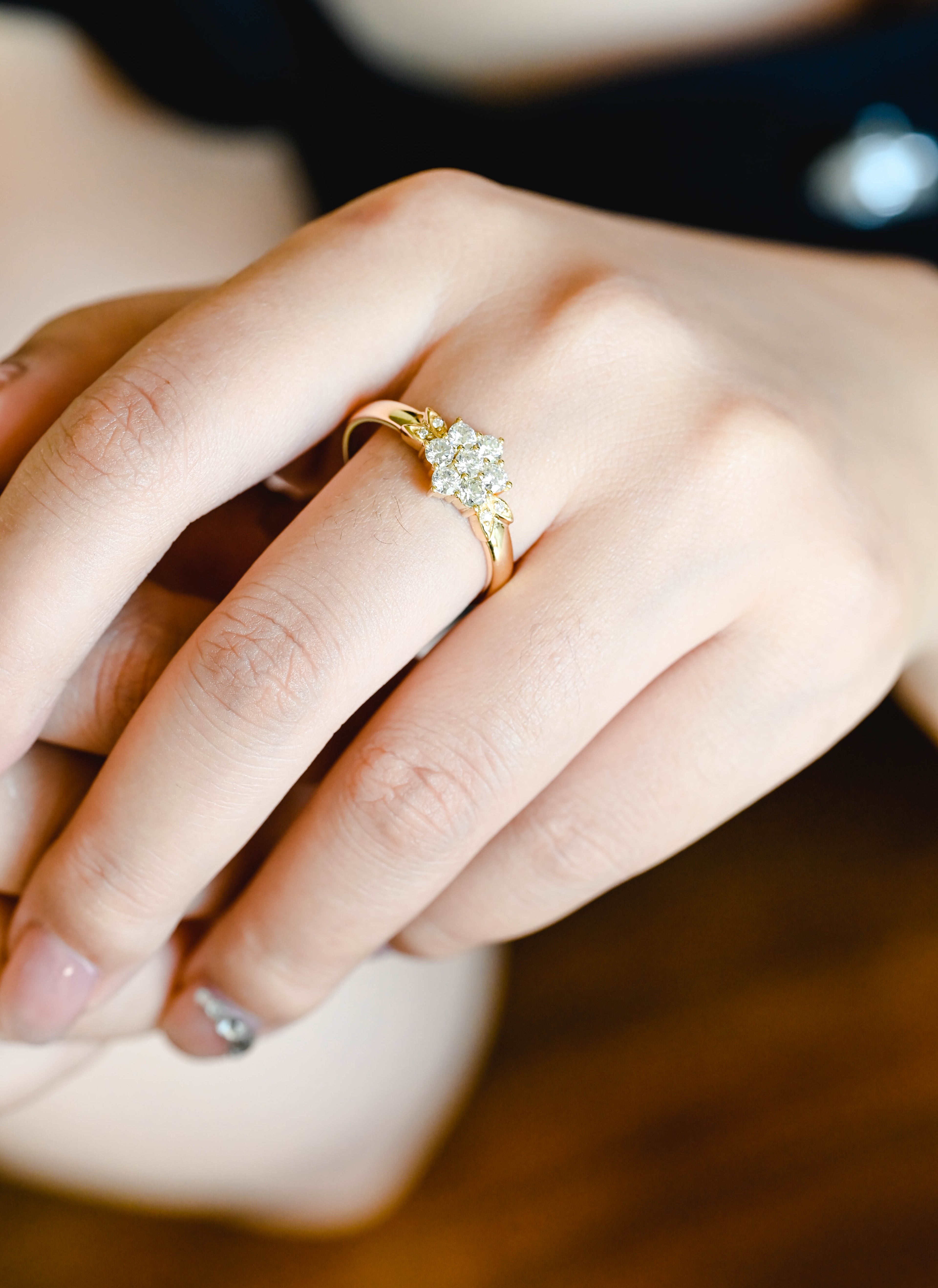 Lab Cultured Diamond Engagement Ring | Customizable Women's/Gentlemen's Wedding Bands | Eco-Friendly 14K/18K Yellow Gold/Platinum Setting