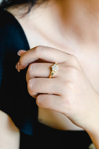 Lab Cultured Diamond Engagement Ring | Customizable Women's/Gentlemen's Wedding Bands | Eco-Friendly 14K/18K Yellow Gold/Platinum Setting