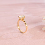 classic 6 prong round brilliant lab grown diamond solitaire engagement ring d color vs1 in 14k white gold