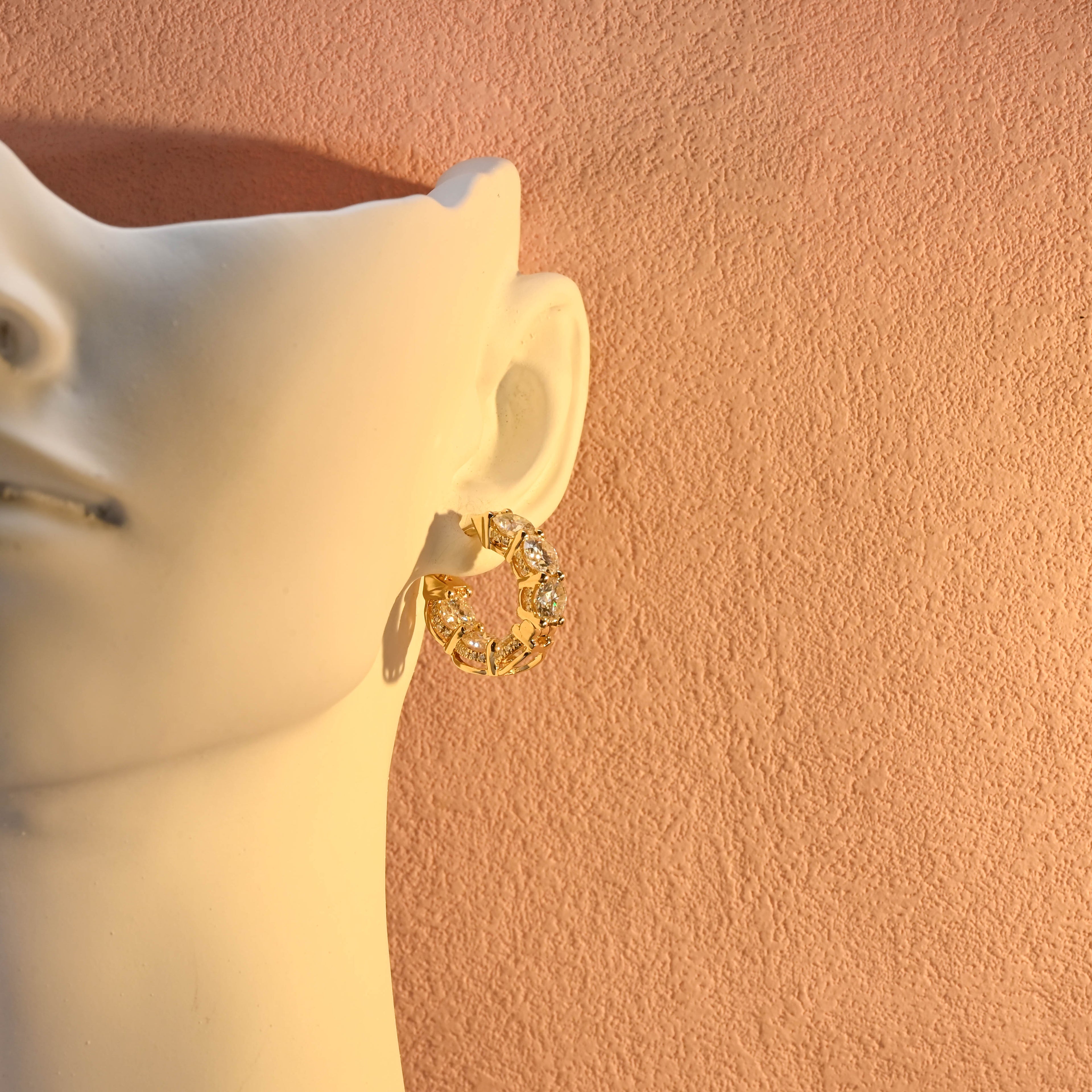 5.12 CTW Triple Halo Round Lab Grown Diamond Studs | D-E VVS-VS | 14K 18K Gold & Platinum