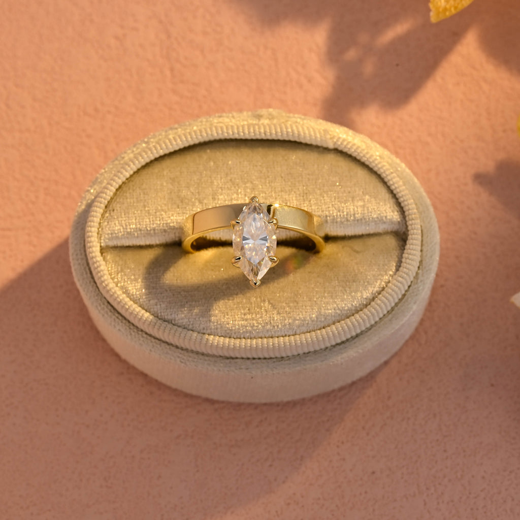 IGI Certified 1-3 Carat Marquise Lab Grown Diamond Ring | D VS1 EX | 14K 18K Gold & Platinum