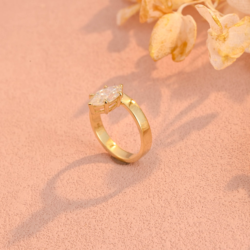 IGI Certified 1-3 Carat Marquise Lab Grown Diamond Ring | D VS1 EX | 14K 18K Gold & Platinum