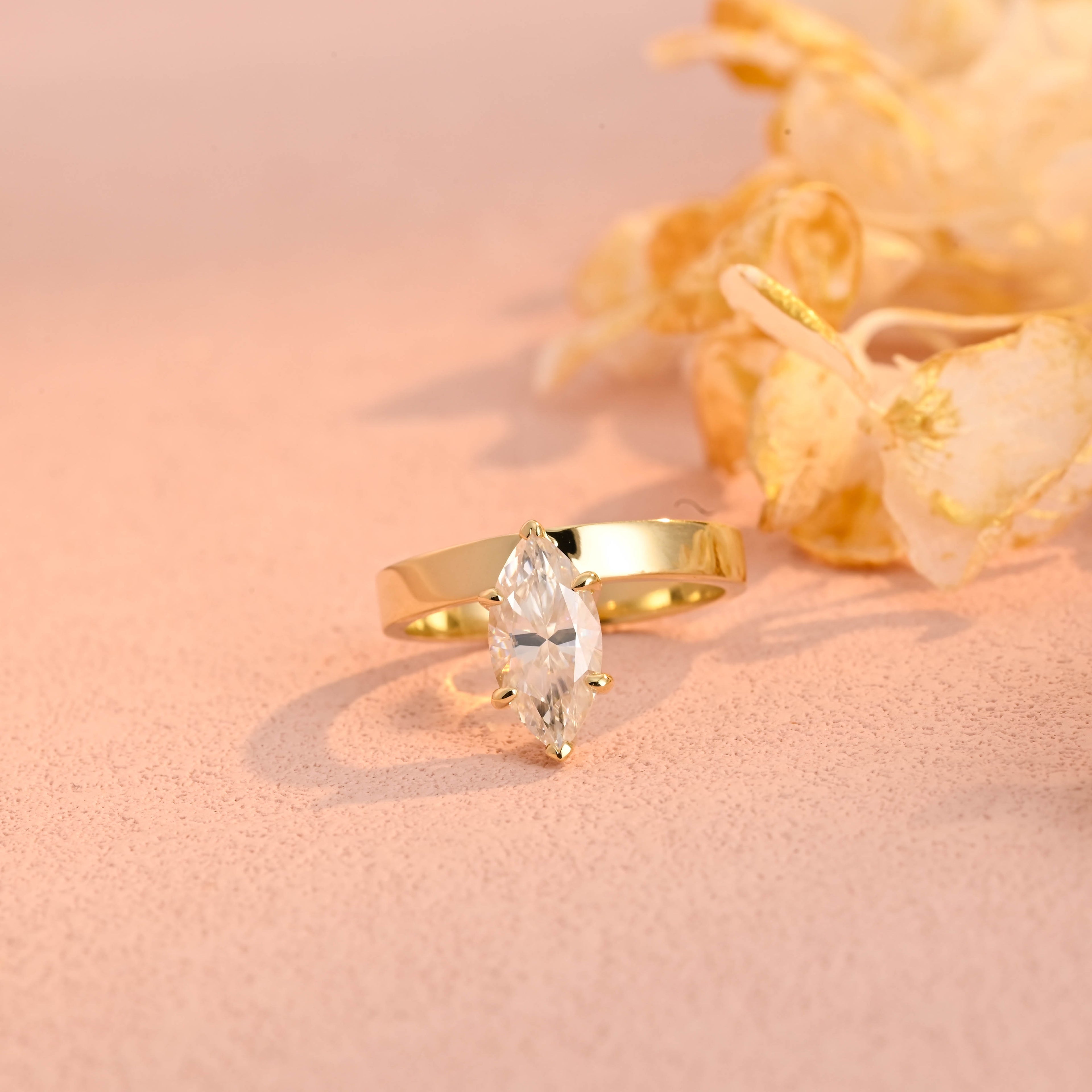 IGI Certified 1-3 Carat Marquise Lab Grown Diamond Ring | D VS1 EX | 14K 18K Gold & Platinum