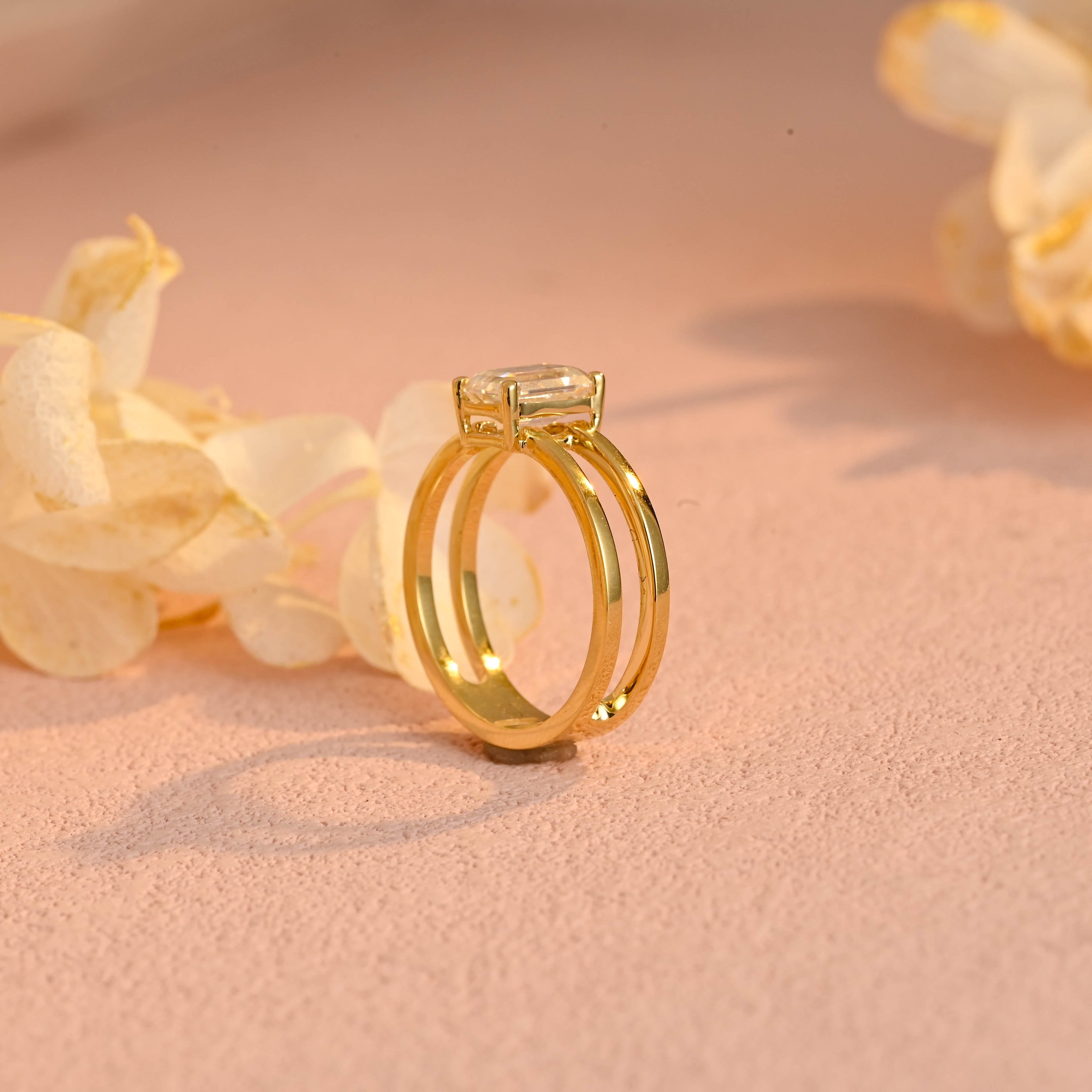 IGI Certified 1-5 Carat Emerald Cut Lab Grown Diamond Ring | D VS1 EX | 14K 18K Gold & Platinum