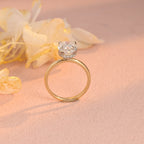 IGI Certified 1-5 Carat Oval Lab Grown Diamond Two-Tone Ring | D VS1 EX | 14K 18K Gold & Platinum