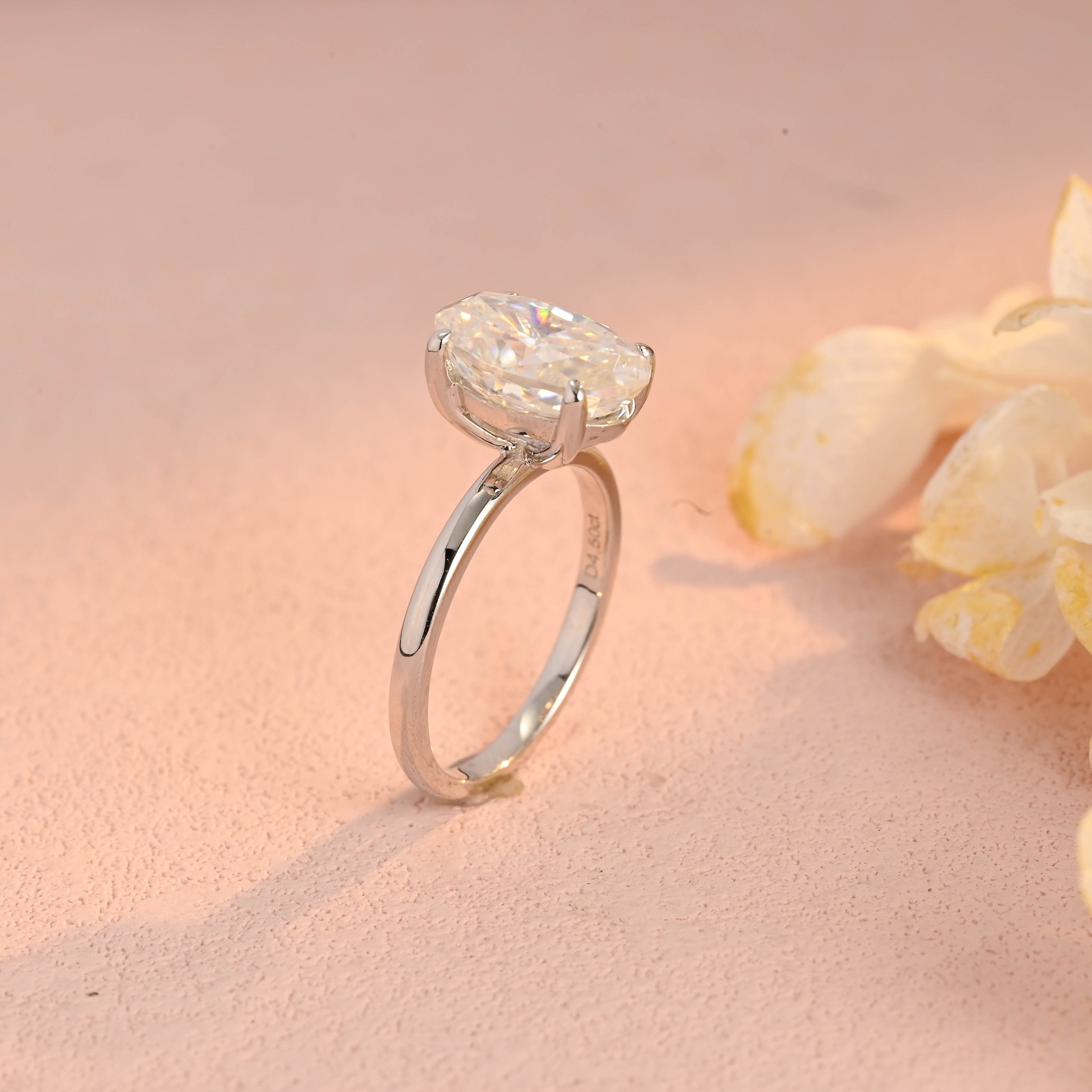 IGI Certified 1-5 Carat Oval Cut Lab Grown Diamond Ring | D VS1 EX | 14K 18K Gold & Platinum