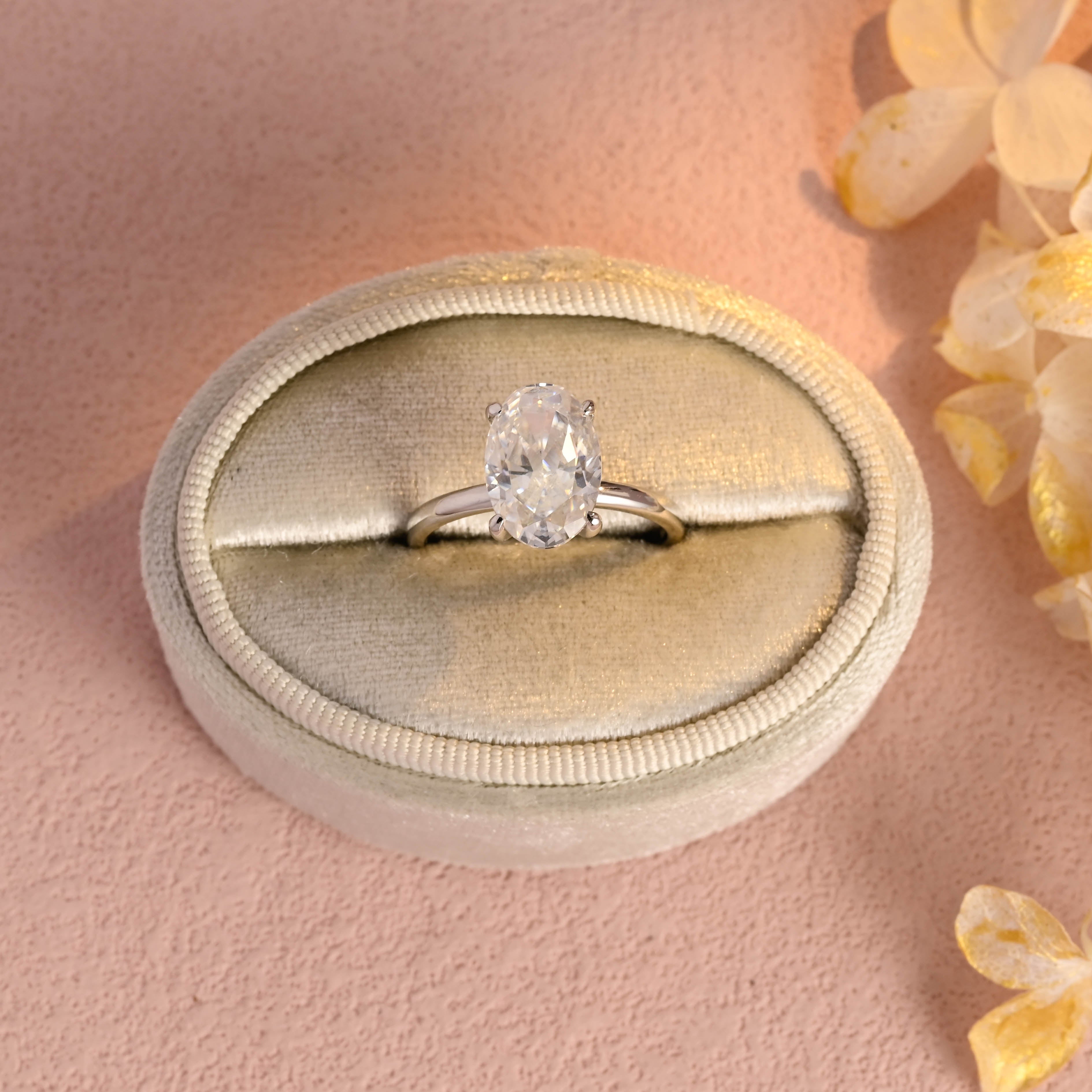 IGI Certified 1-5 Carat Oval Cut Lab Grown Diamond Ring | D VS1 EX | 14K 18K Gold & Platinum