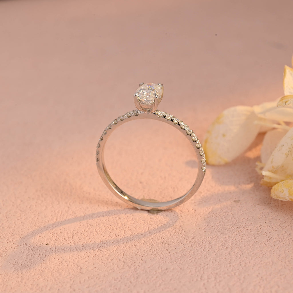IGI Certified 1-5 Carat Oval Cut Lab Grown Diamond Ring | D VS1 EX | 14K 18K Gold & Platinum