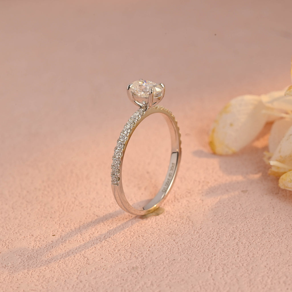 IGI Certified 1-5 Carat Oval Cut Lab Grown Diamond Ring | D VS1 EX | 14K 18K Gold & Platinum